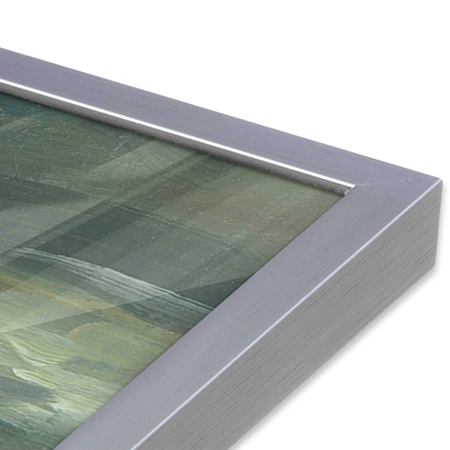 [Color:Polished Chrome], Picture of art in a Polished Chrome frame of the corner
