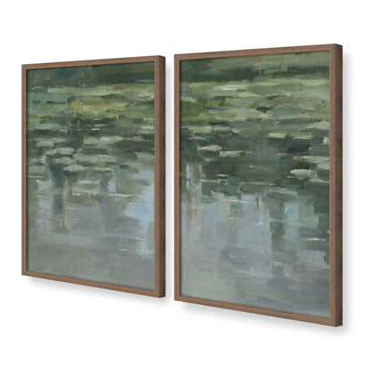 [Color:Walnut], Picture of art in a Walnut frame at an angle