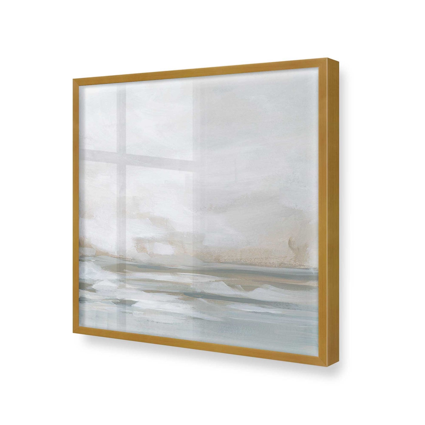 [Color:Polished Gold], Picture of art in a Polished Gold frame at an angle