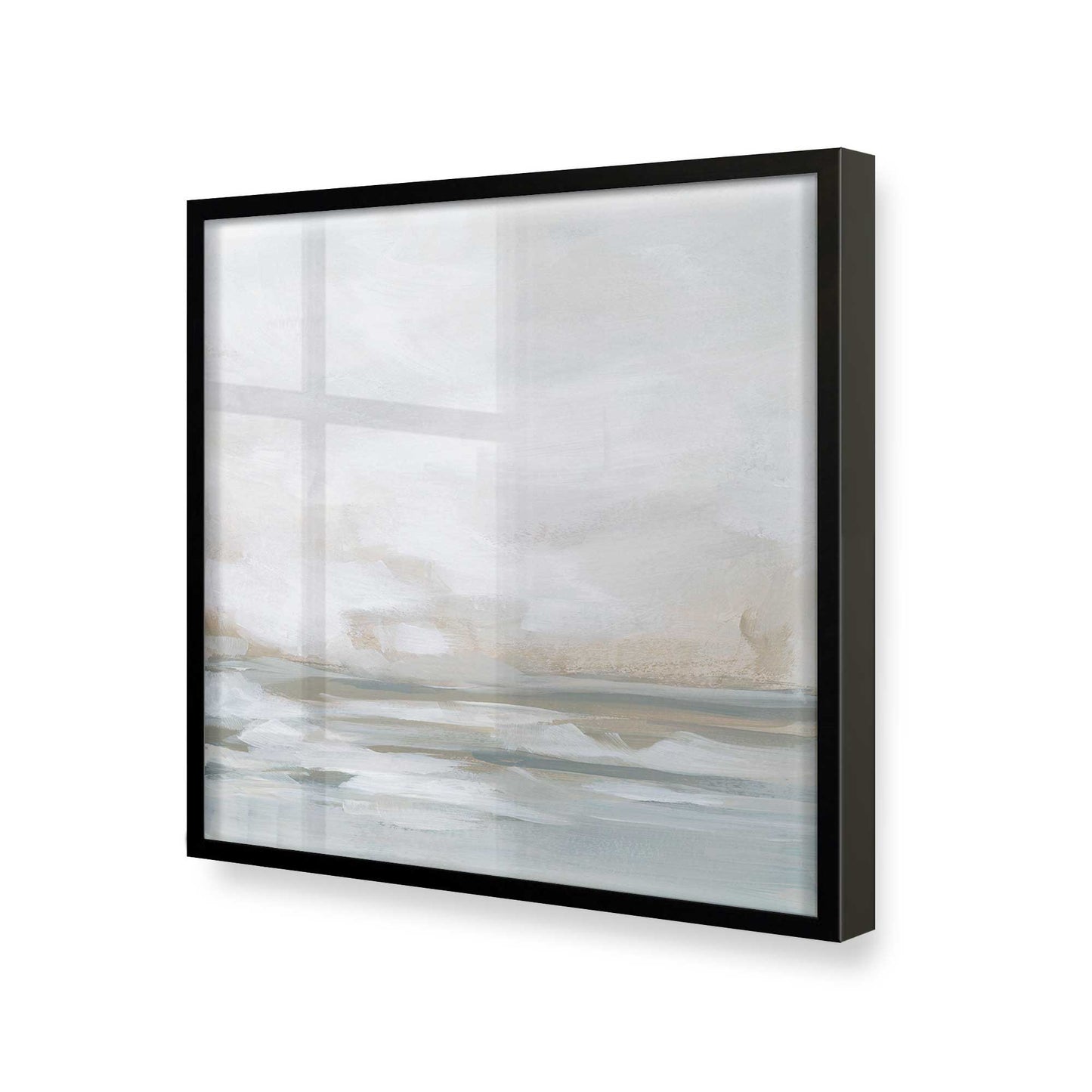 [Color:Satin Black], Picture of art in a Satin Black frame at an angle