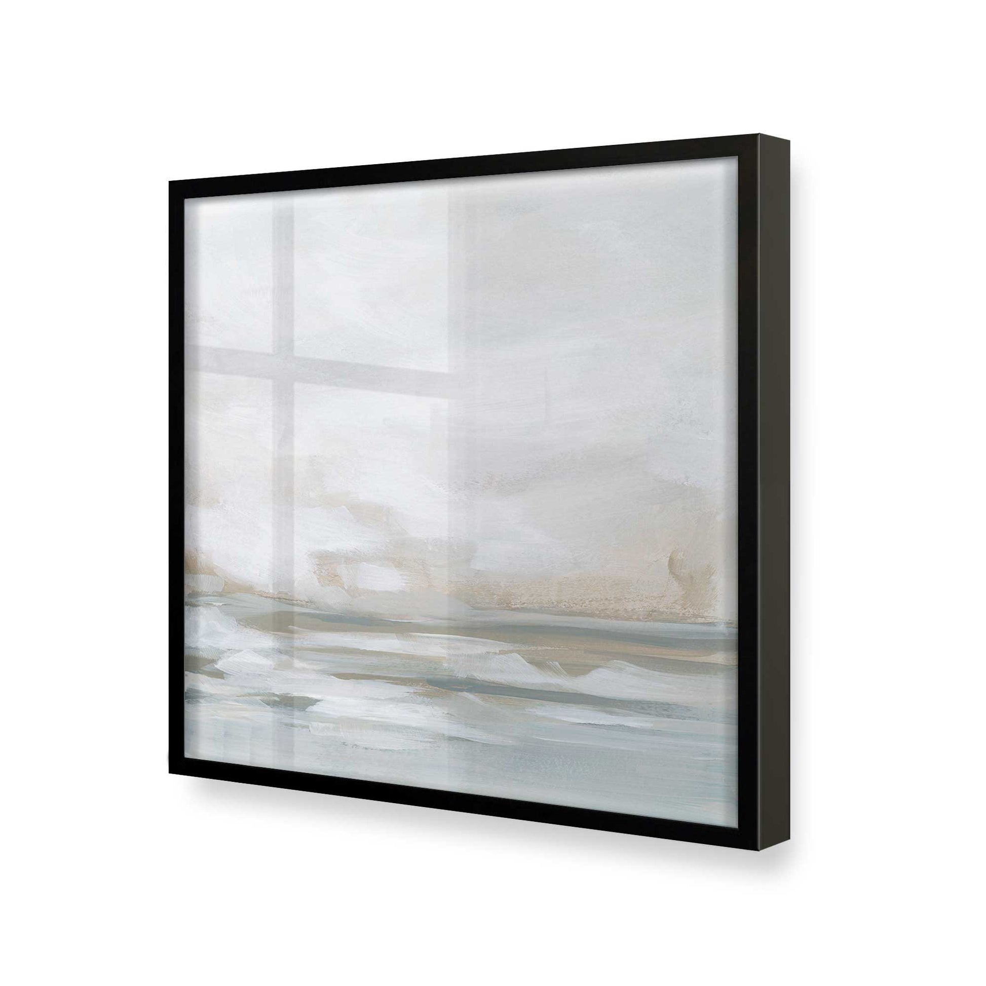 [Color:Satin Black], Picture of art in a Satin Black frame at an angle