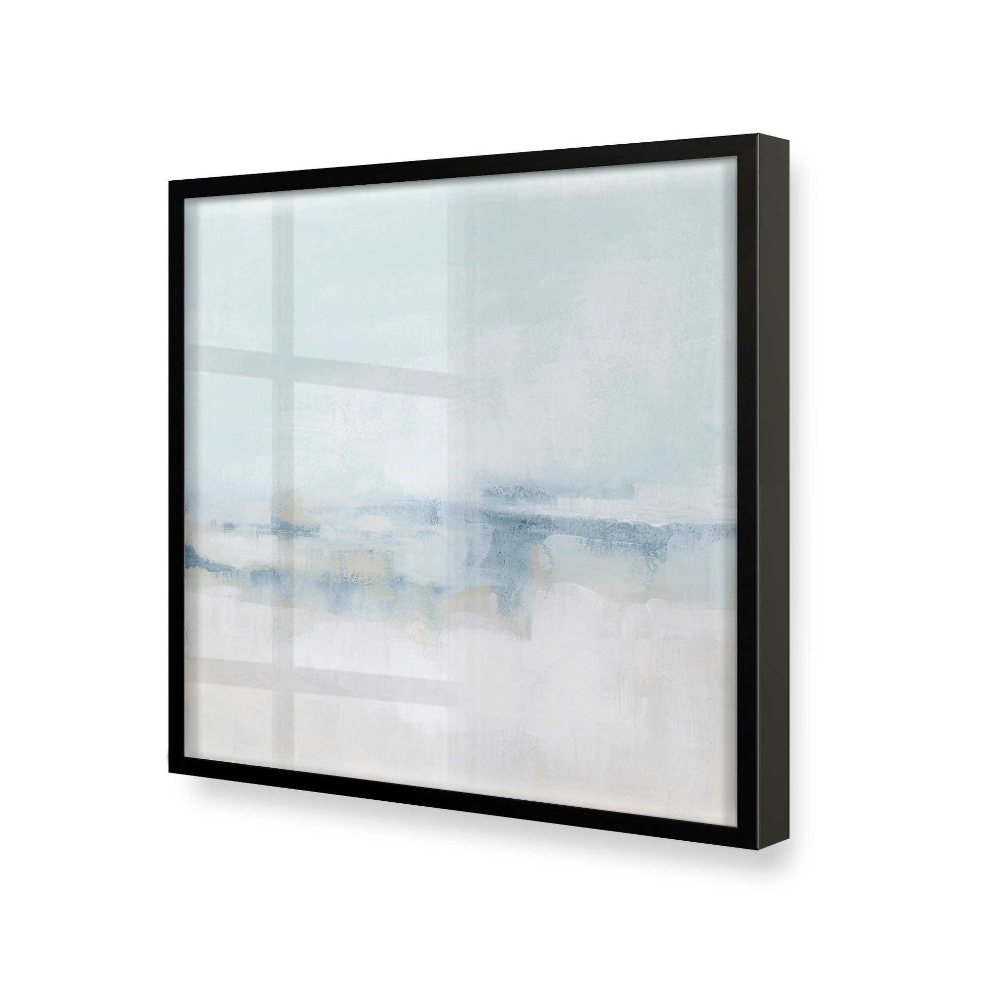 [Color:Satin Black], Picture of art in a Satin Black frame at an angle