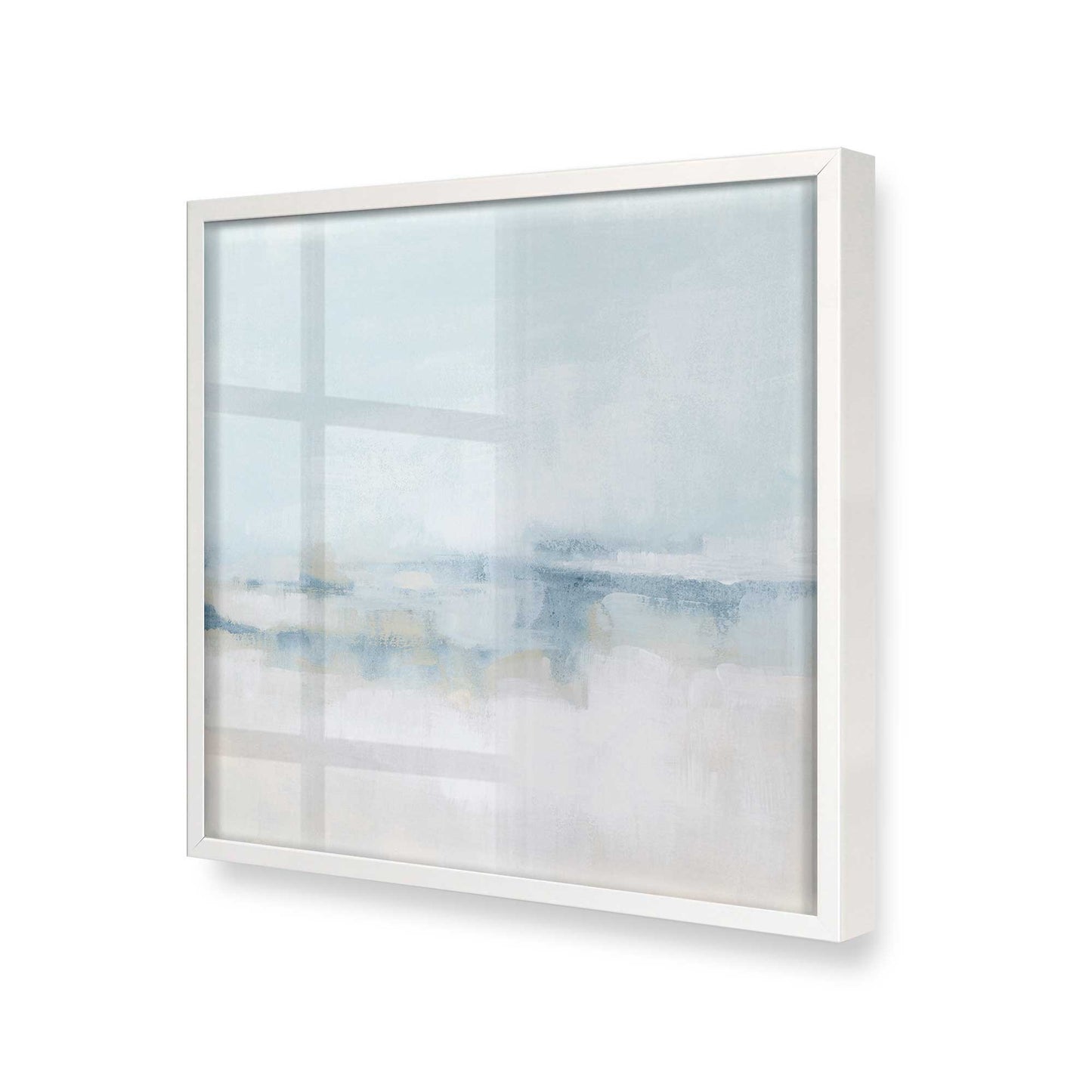 [Color:Opaque White], Picture of art in a Opaque White frame at an angle