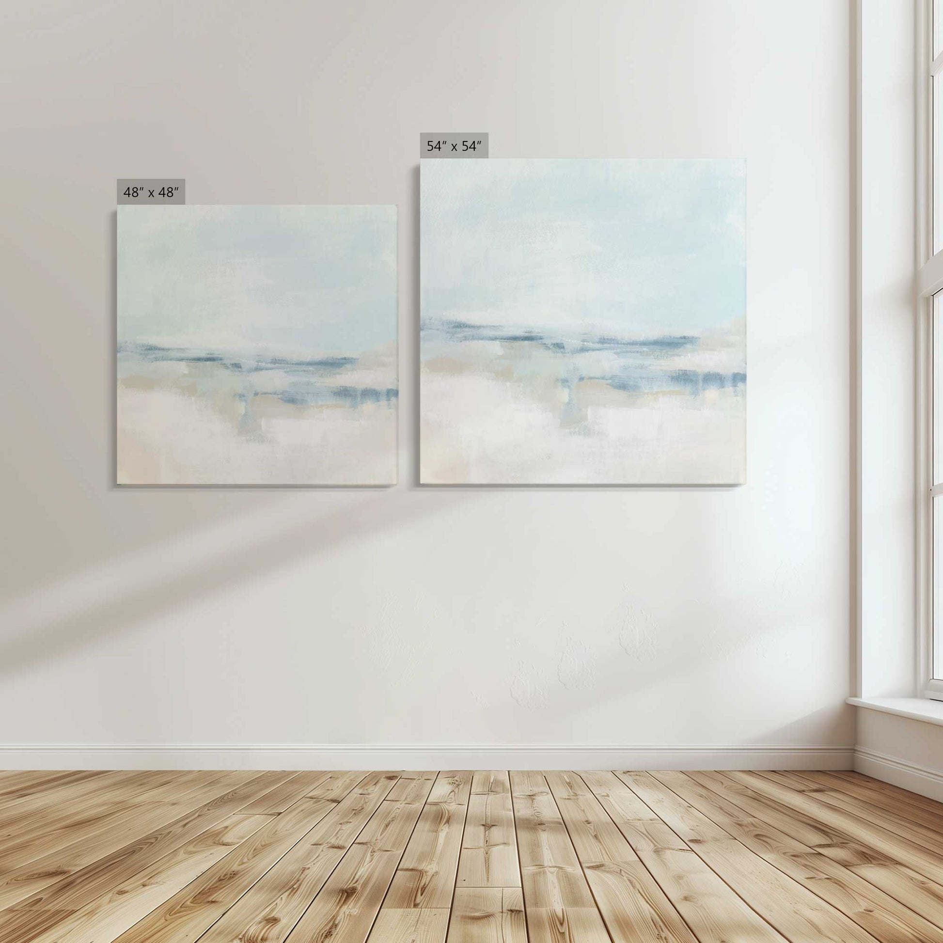 [Color:Stretched Canvas], Image showing the size comparisons