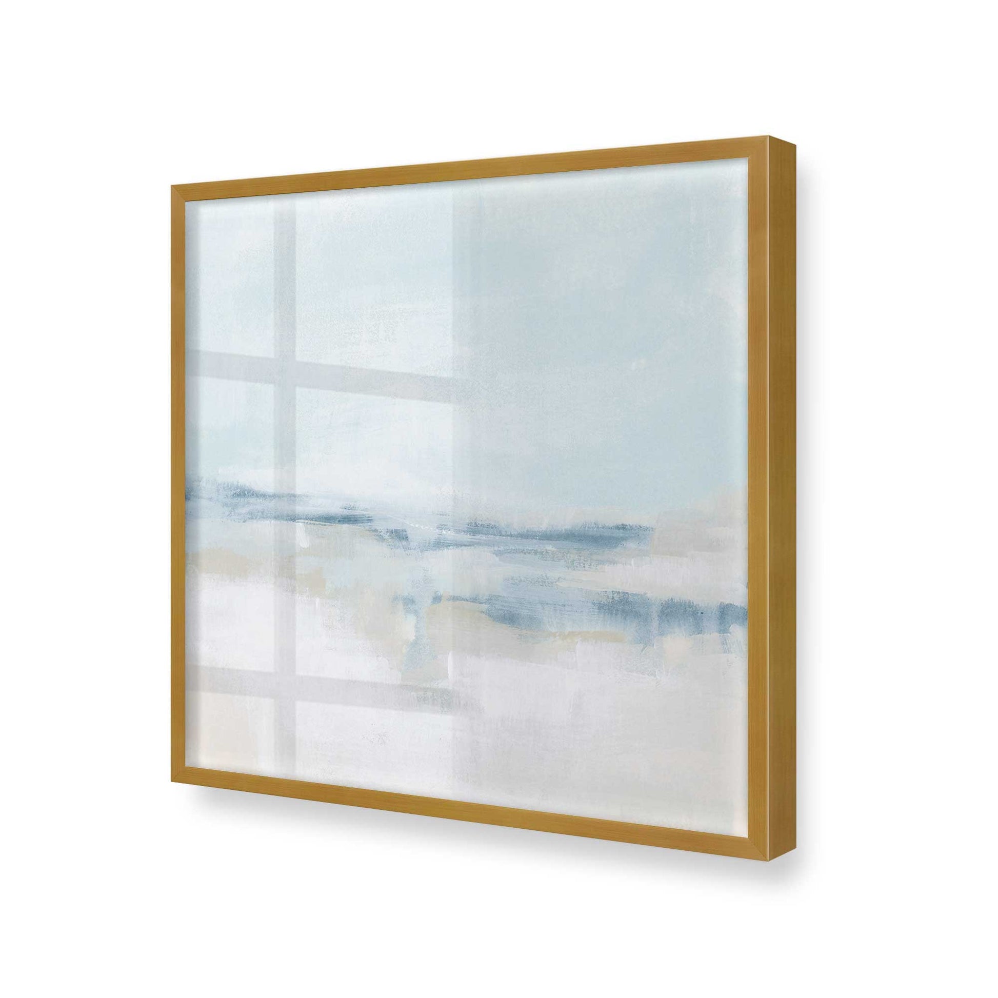 [Color:Polished Gold], Picture of art in a Polished Gold frame at an angle