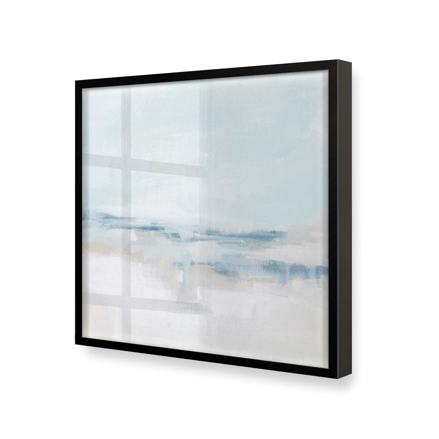 [Color:Satin Black], Picture of art in a Satin Black frame at an angle