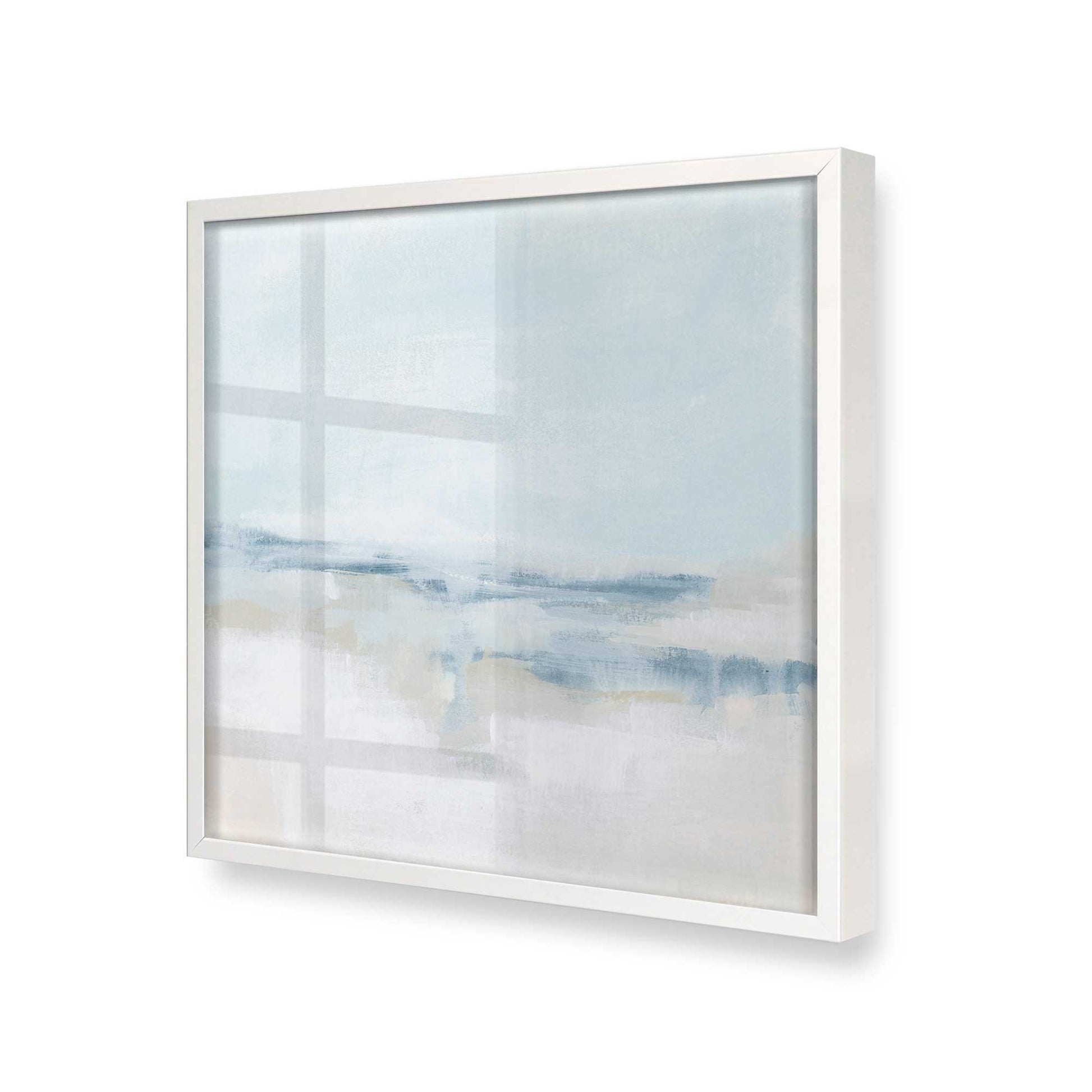 [Color:Opaque White], Picture of art in a Opaque White frame at an angle