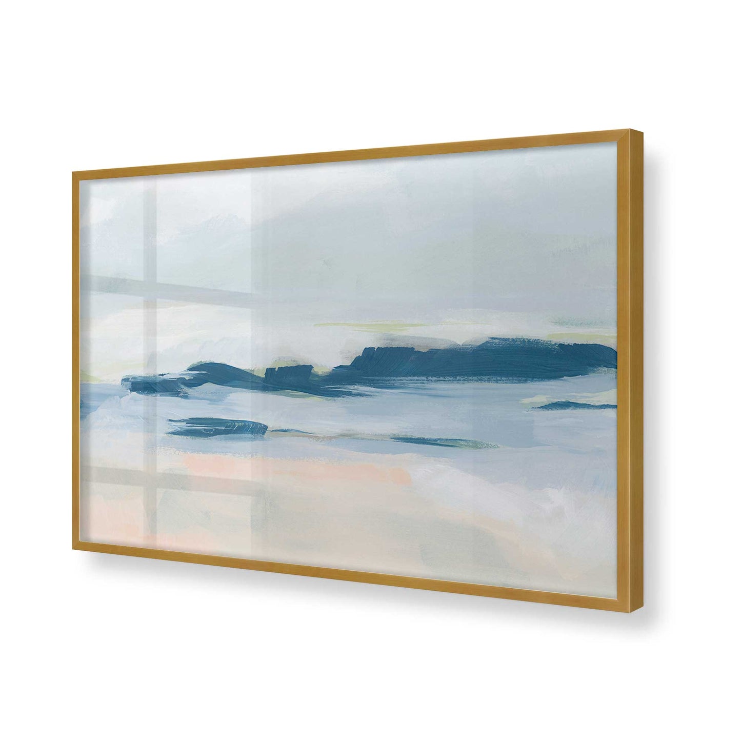 [Color:Polished Gold], Picture of art in a Polished Gold frame of the corner