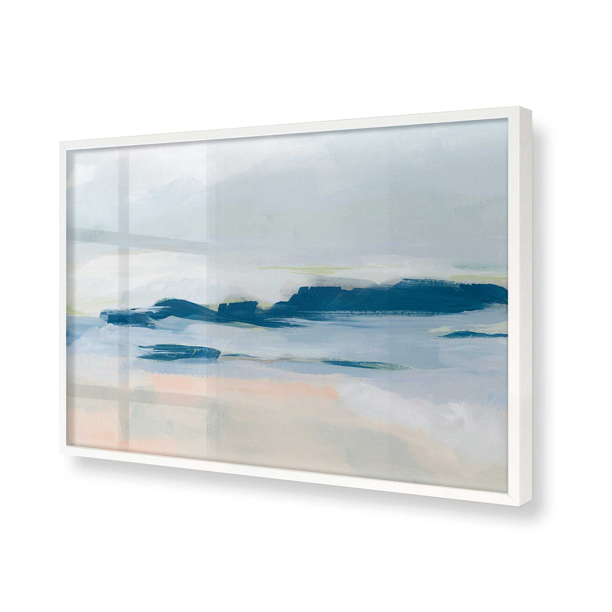 [Color:Opaque White], Picture of art in a Opaque White frame of the corner