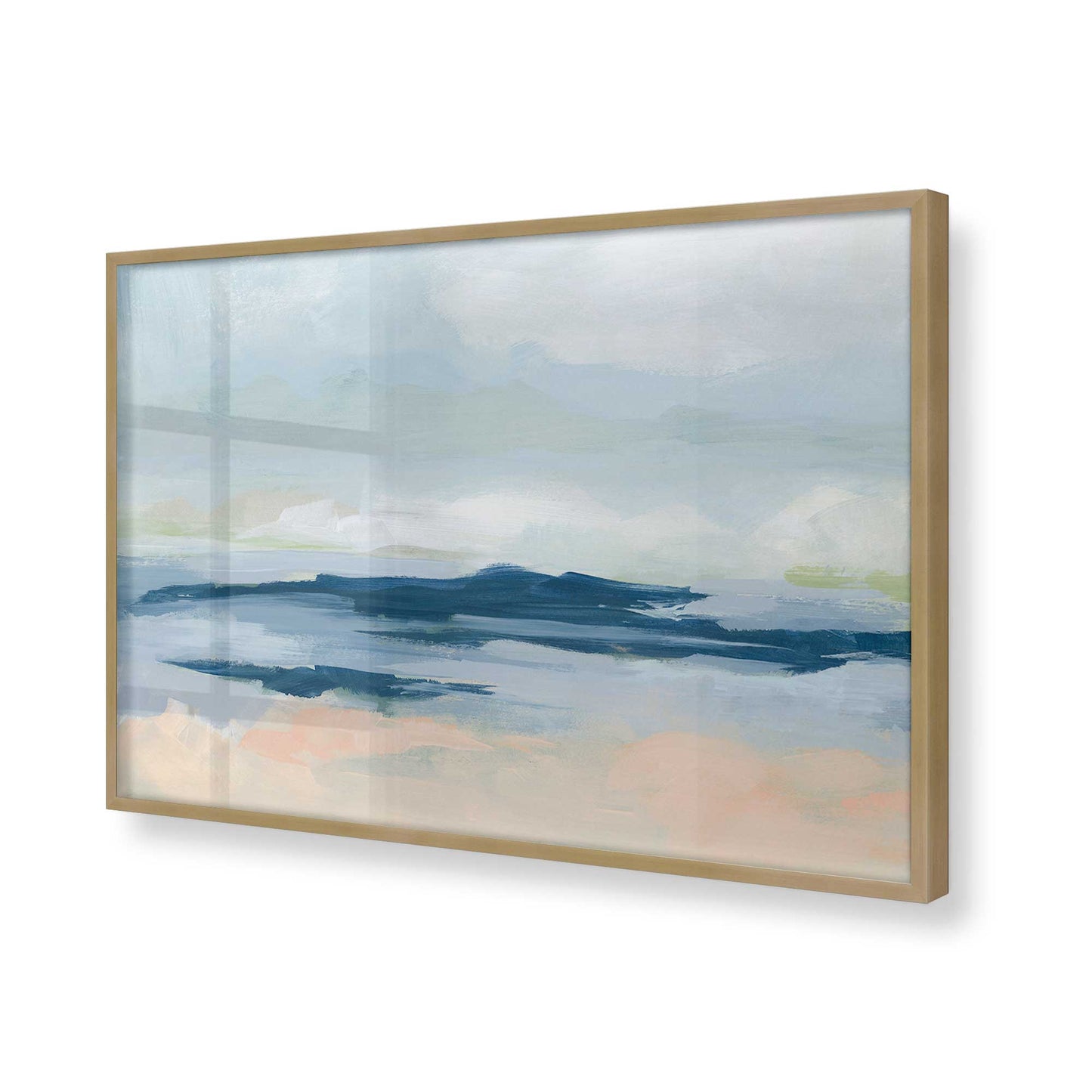 [Color:Brushed Gold], Picture of art in a Brushed Gold frame of the corner