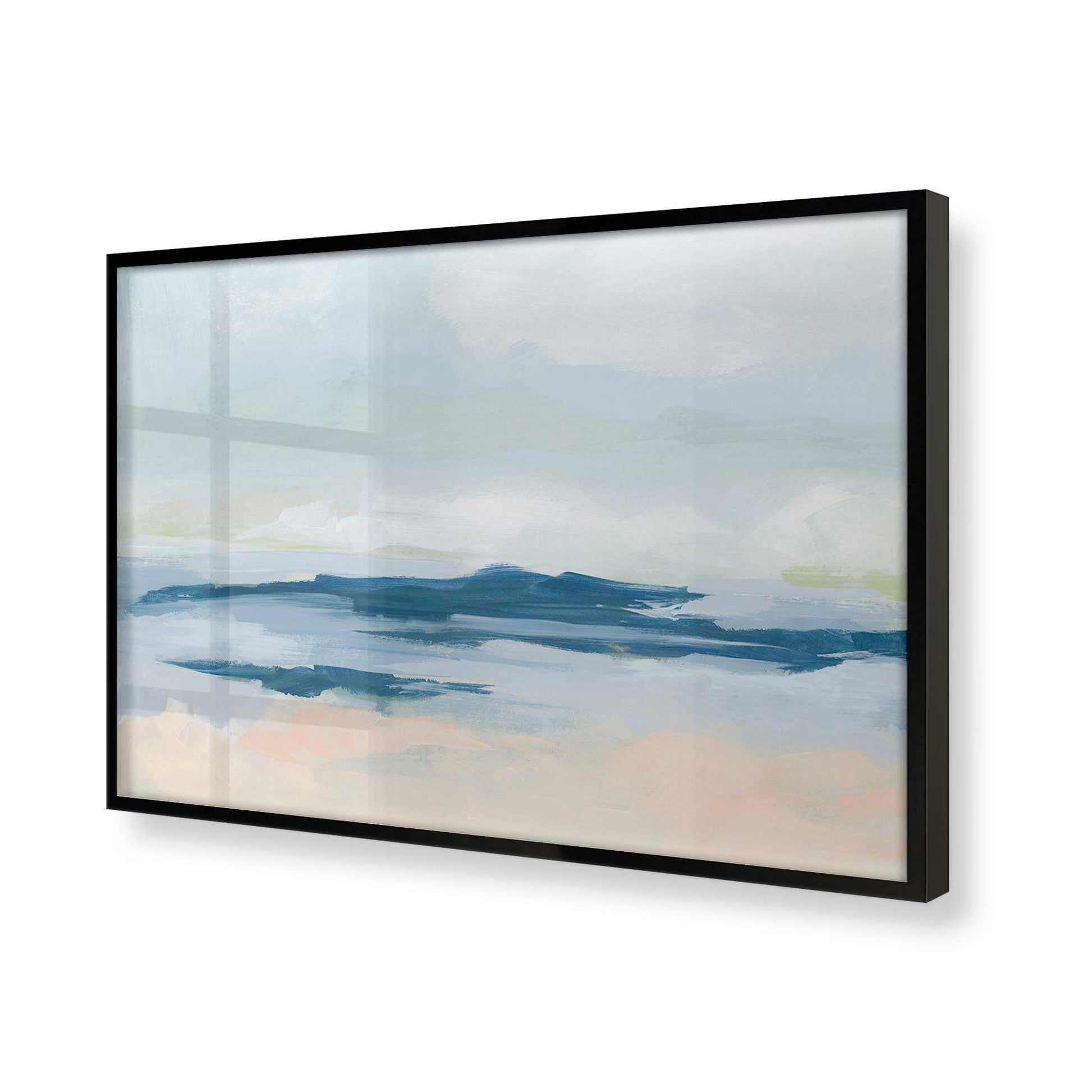 [Color:Satin Black], Picture of art in a Satin Black frame of the corner