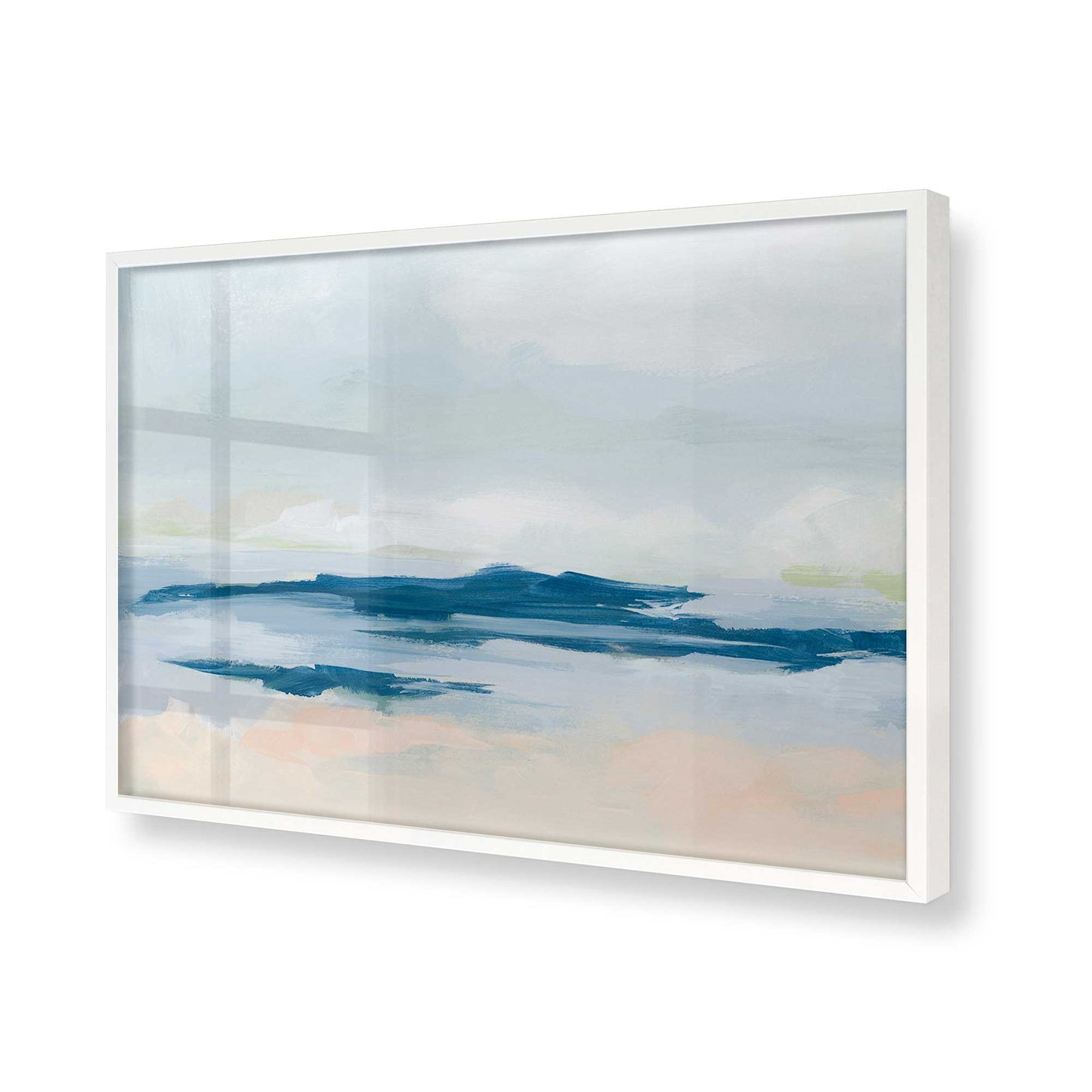 [Color:Opaque White], Picture of art in a Opaque White frame of the corner