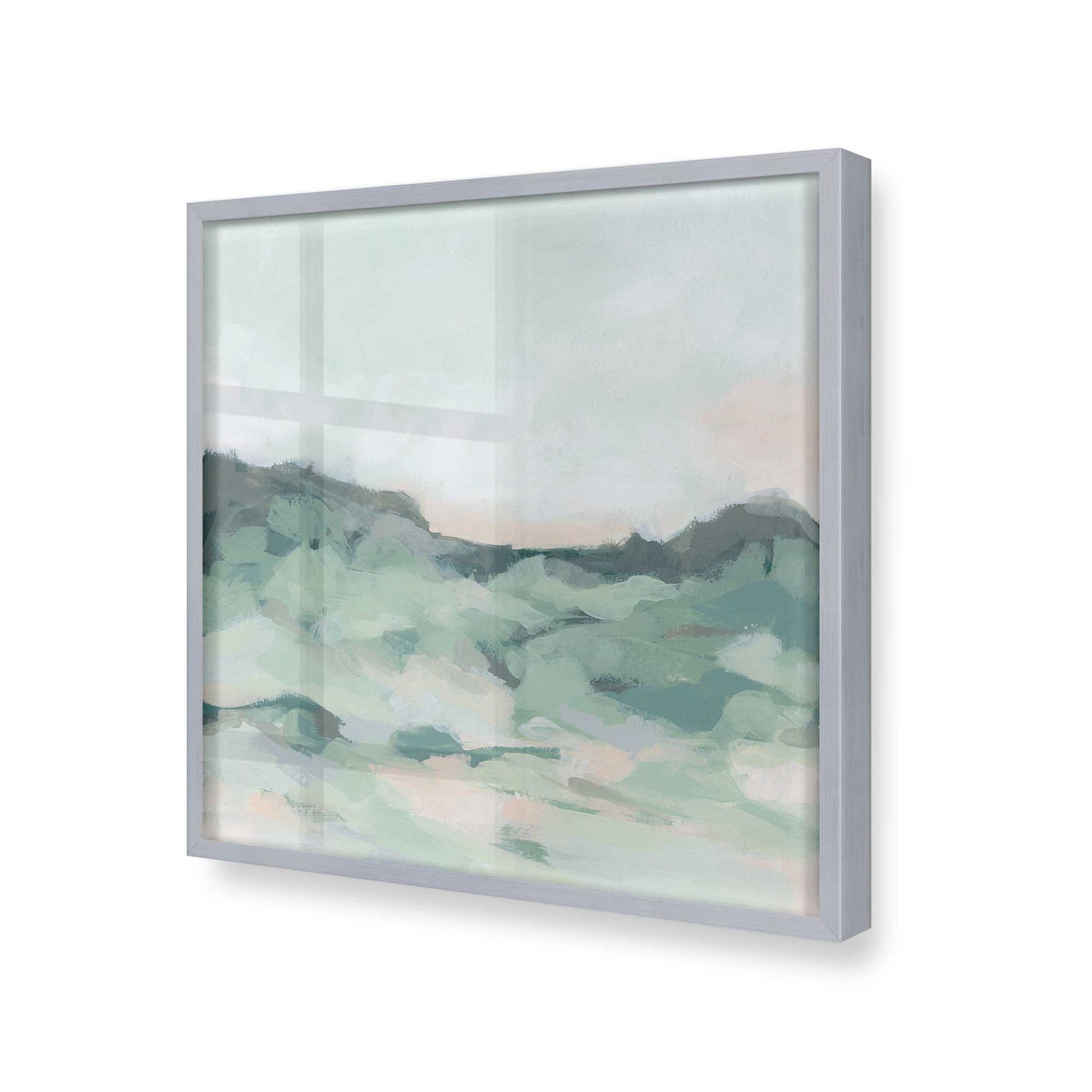 [Color:Polished Chrome], Picture of art in a Polished Chrome frame at an angle