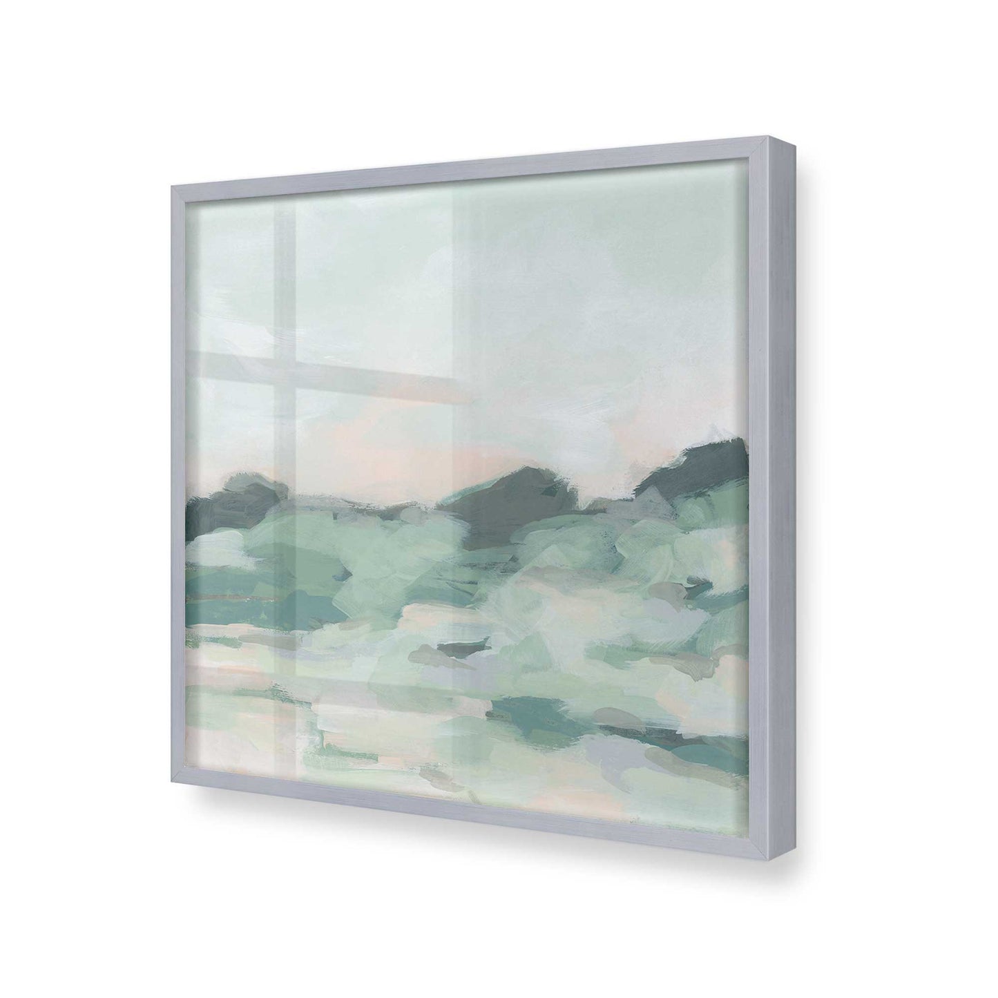 [Color:Polished Chrome], Picture of art in a Polished Chrome frame at an angle