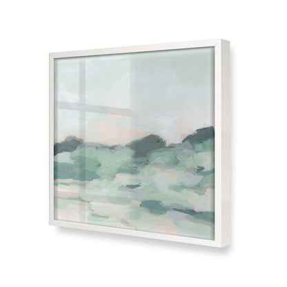 [Color:Opaque White], Picture of art in a Opaque White frame at an angle