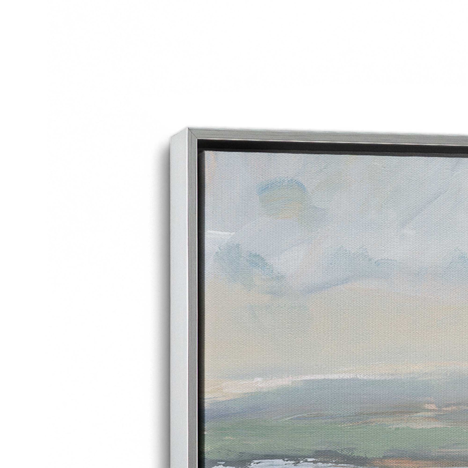 [Color:Polished Chrome], Picture of art in a Polished Chrome frame at an angle