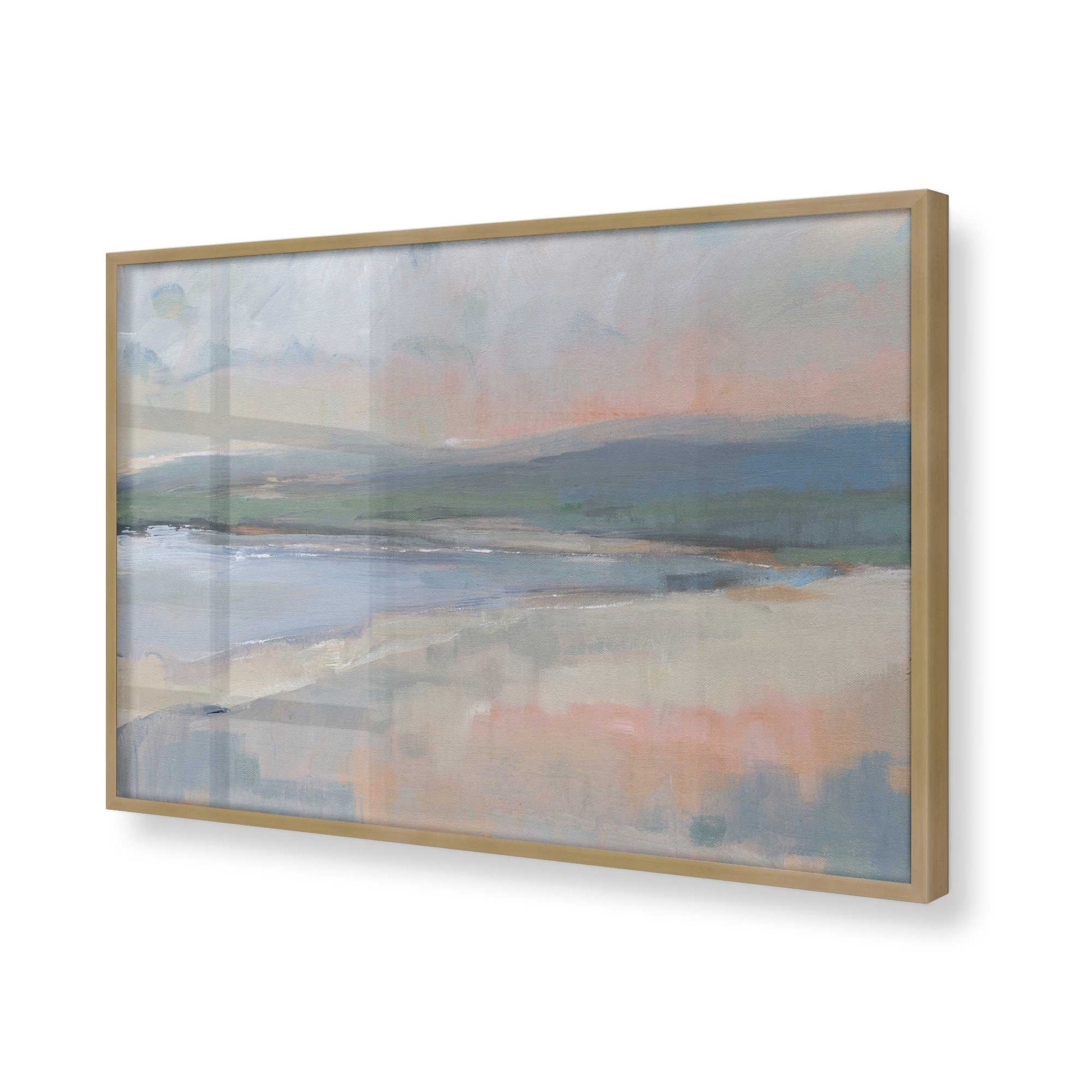 [Color:Brushed Gold], Picture of art in a Brushed Gold frame of the corner