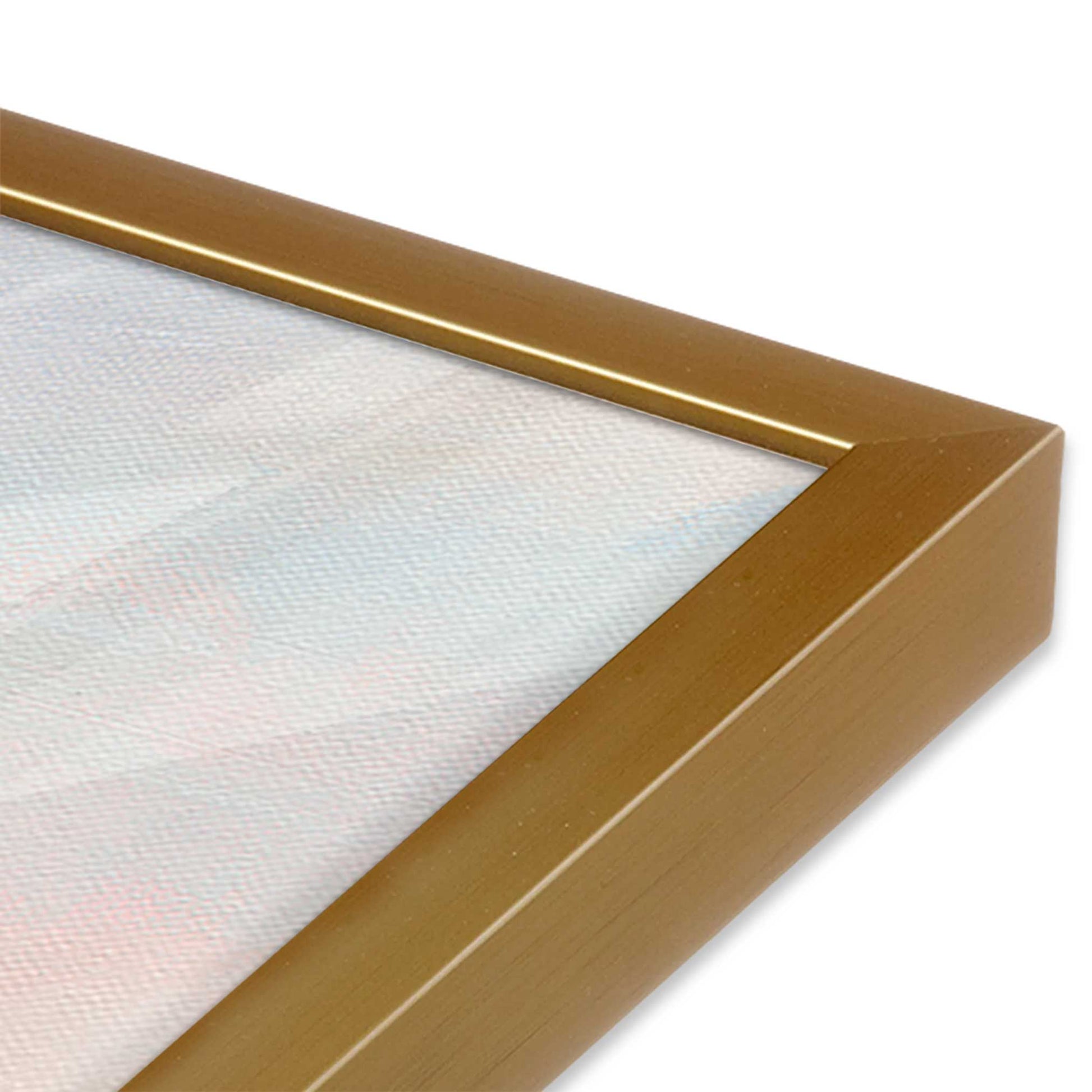 [Color:Polished Gold], Picture of art in a Polished Gold frame at an angle