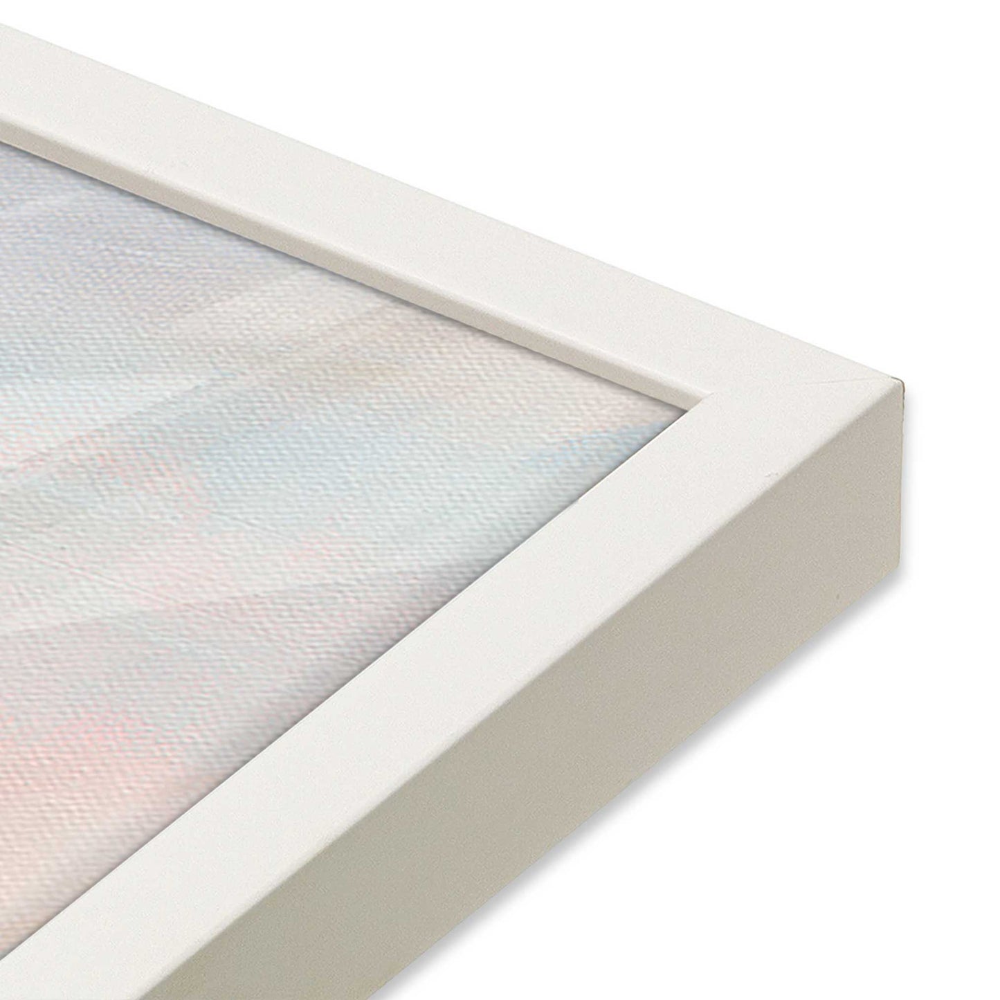 [Color:Opaque White], Picture of art in a Opaque White frame at an angle