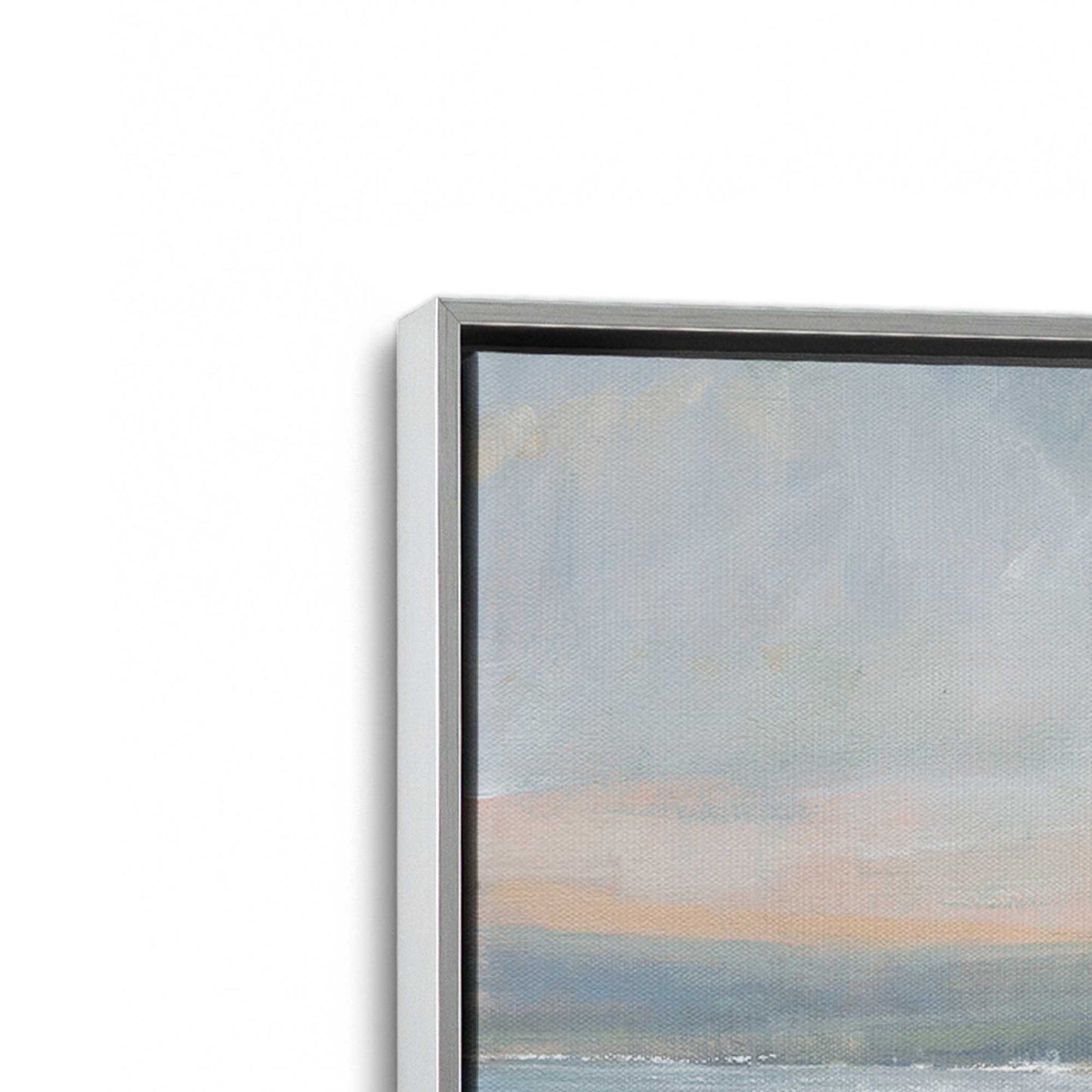 [Color:Polished Chrome], Picture of art in a Polished Chrome frame at an angle