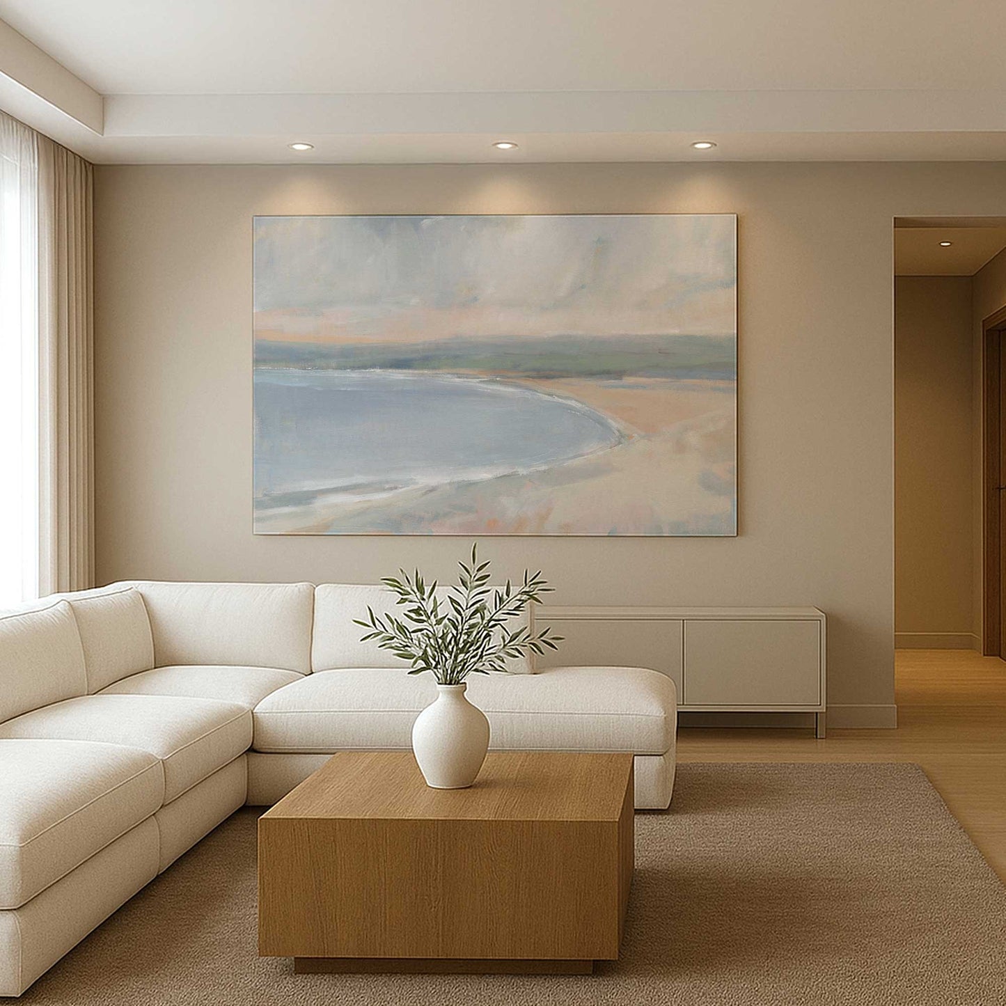 [Color:Stretched Canvas], Picture of art in a room