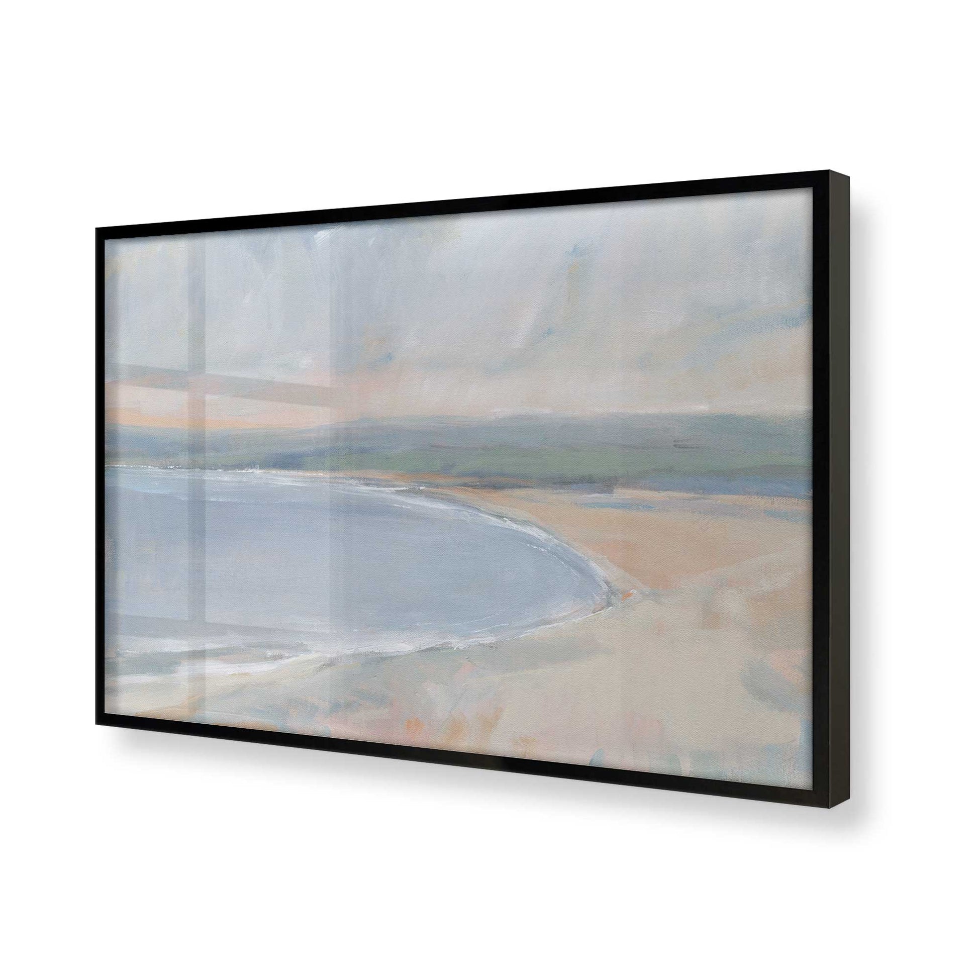 [Color:Satin Black], Picture of art in a Satin Black frame of the corner