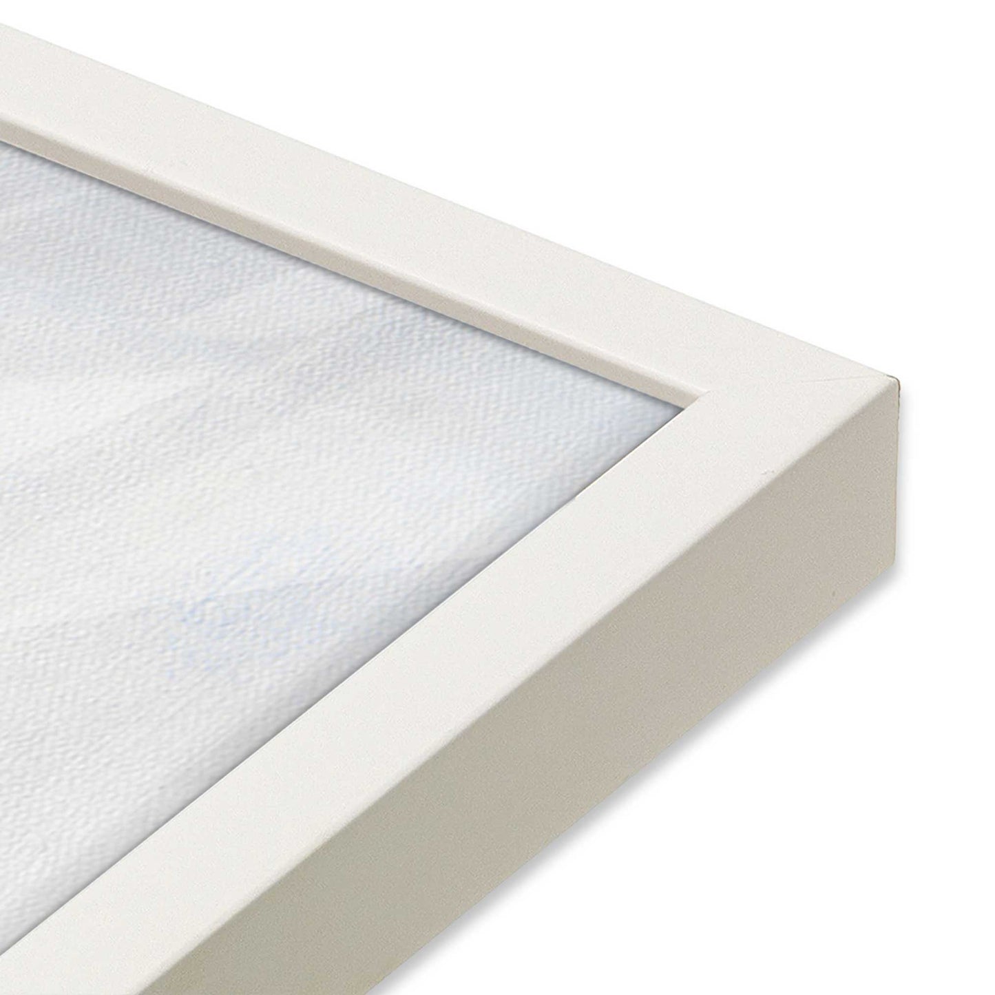 [Color:Opaque White], Picture of art in a Opaque White frame at an angle