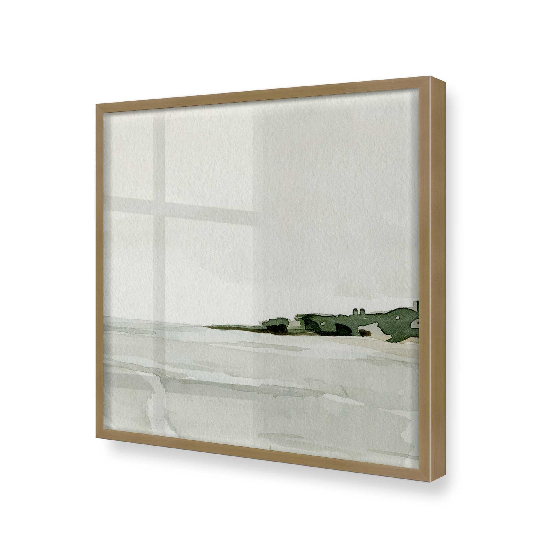 [Color:Brushed Gold], Picture of art in a Brushed Gold frame at an angle