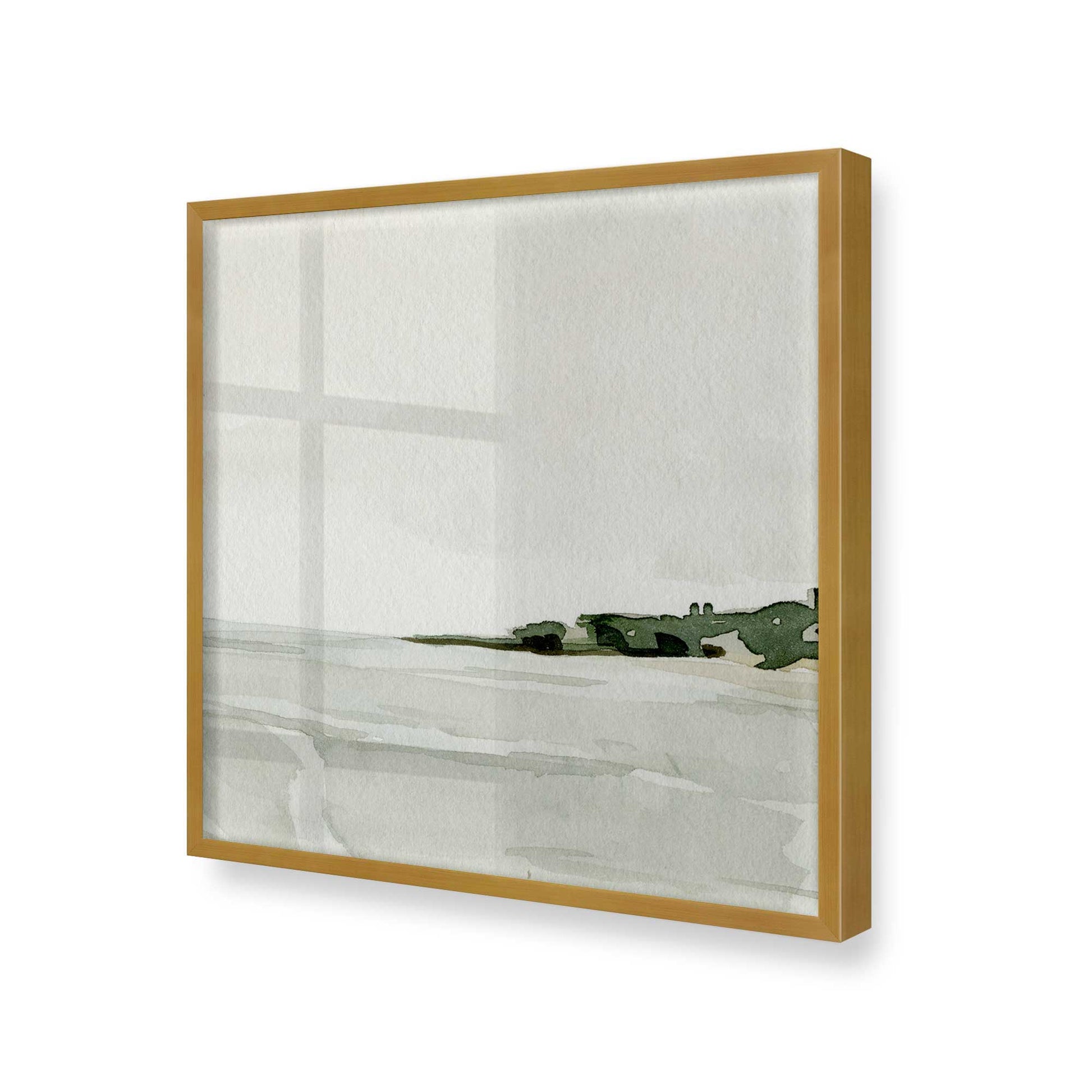 [Color:Polished Gold], Picture of art in a Polished Gold frame at an angle