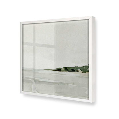 [Color:Opaque White], Picture of art in a Opaque White frame at an angle