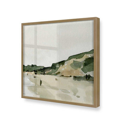 [Color:Brushed Gold], Picture of art in a Brushed Gold frame at an angle