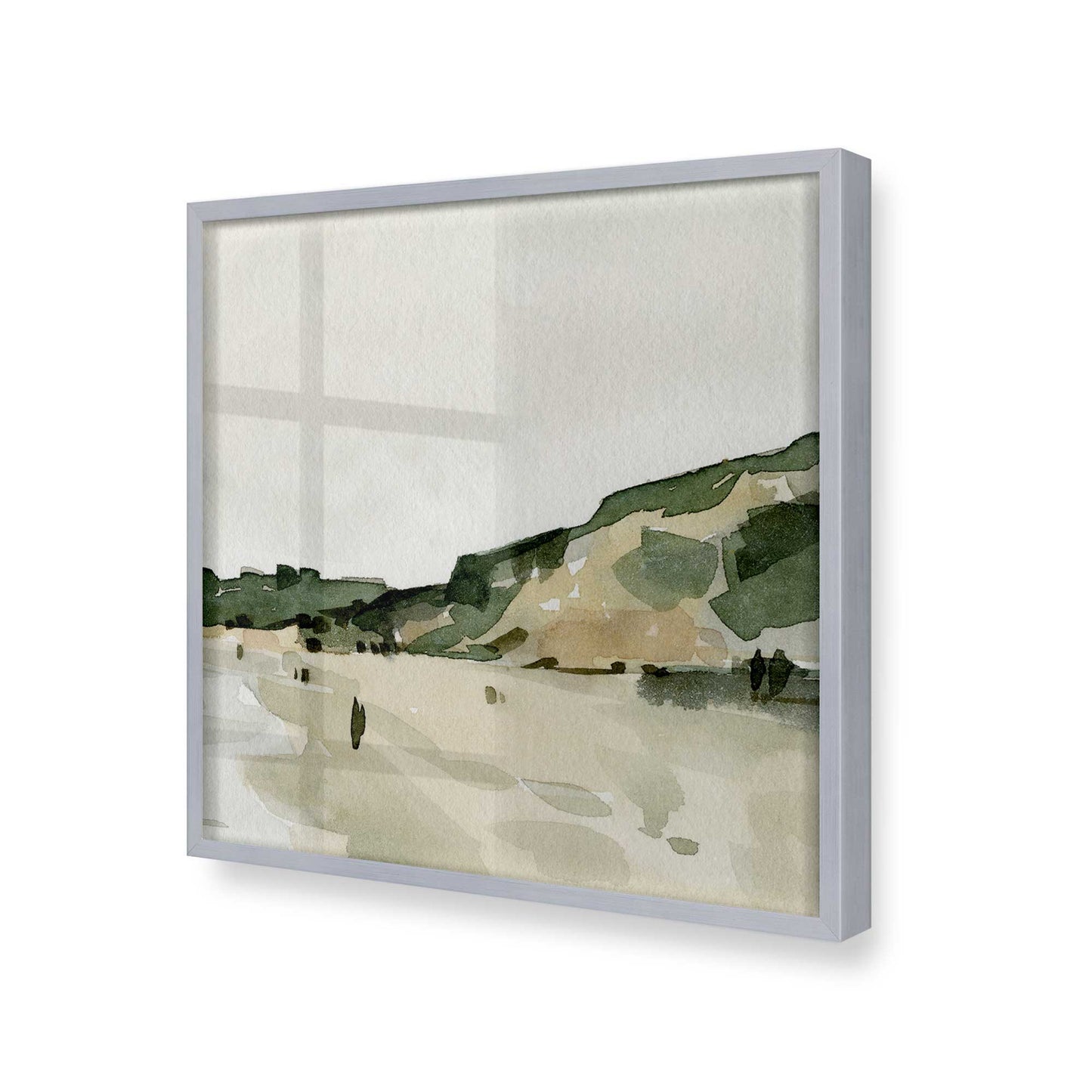 [Color:Polished Chrome], Picture of art in a Polished Chrome frame at an angle