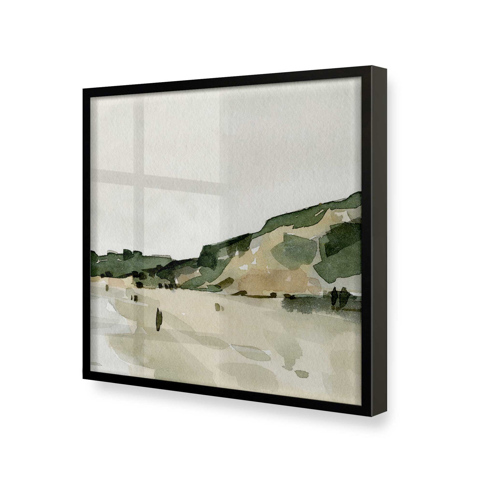 [Color:Satin Black], Picture of art in a Satin Black frame at an angle