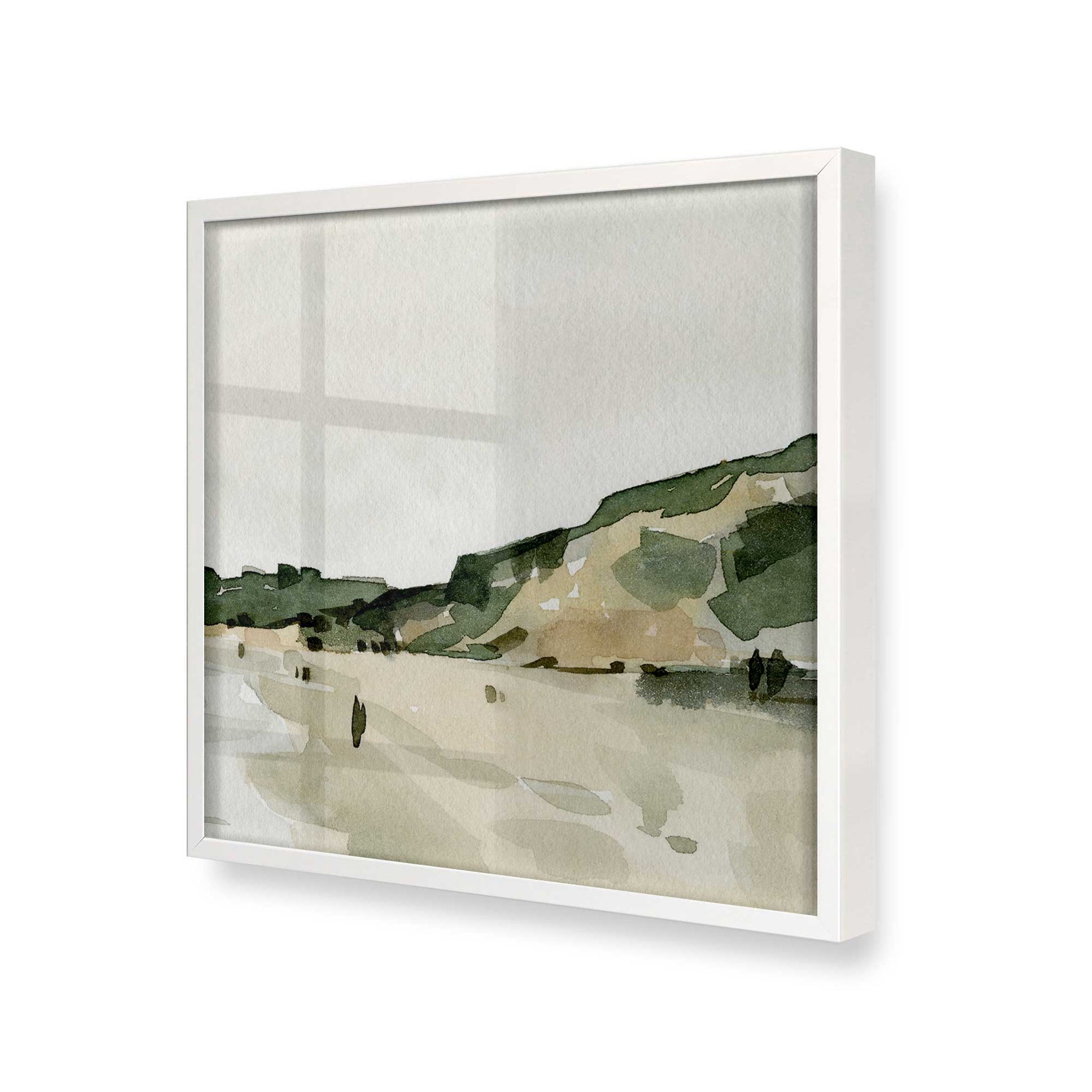 [Color:Opaque White], Picture of art in a Opaque White frame at an angle