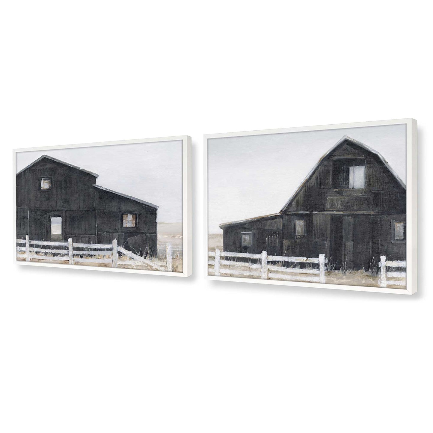 [Color:Opaque White], Picture of art in a Opaque White frame at an angle