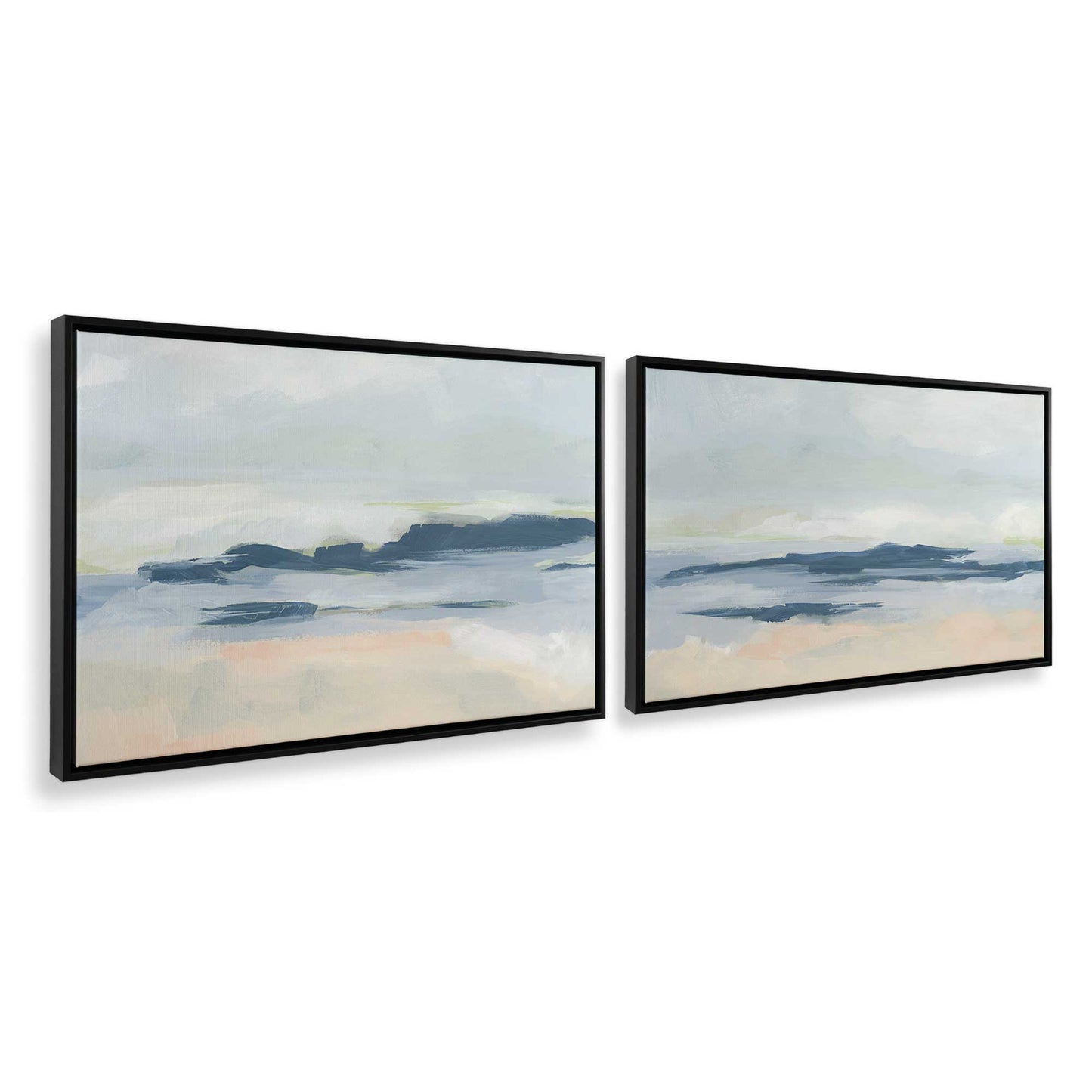 [Color:Satin Black], Picture of art in a Satin Black frame at an angle