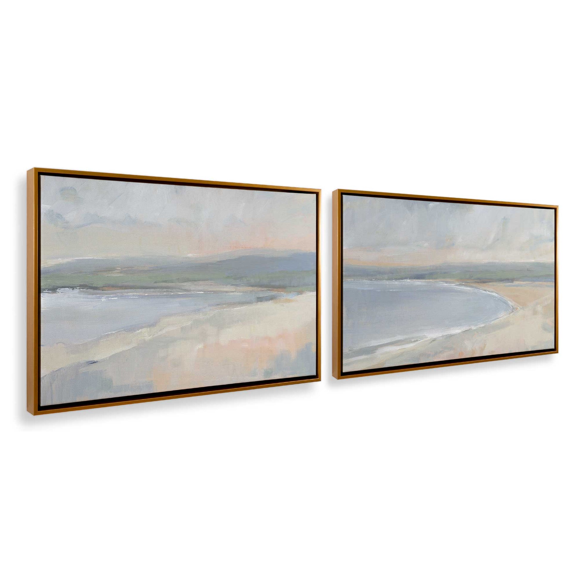 [Color:Polished Gold], Picture of art in a Polished Gold frame at an angle