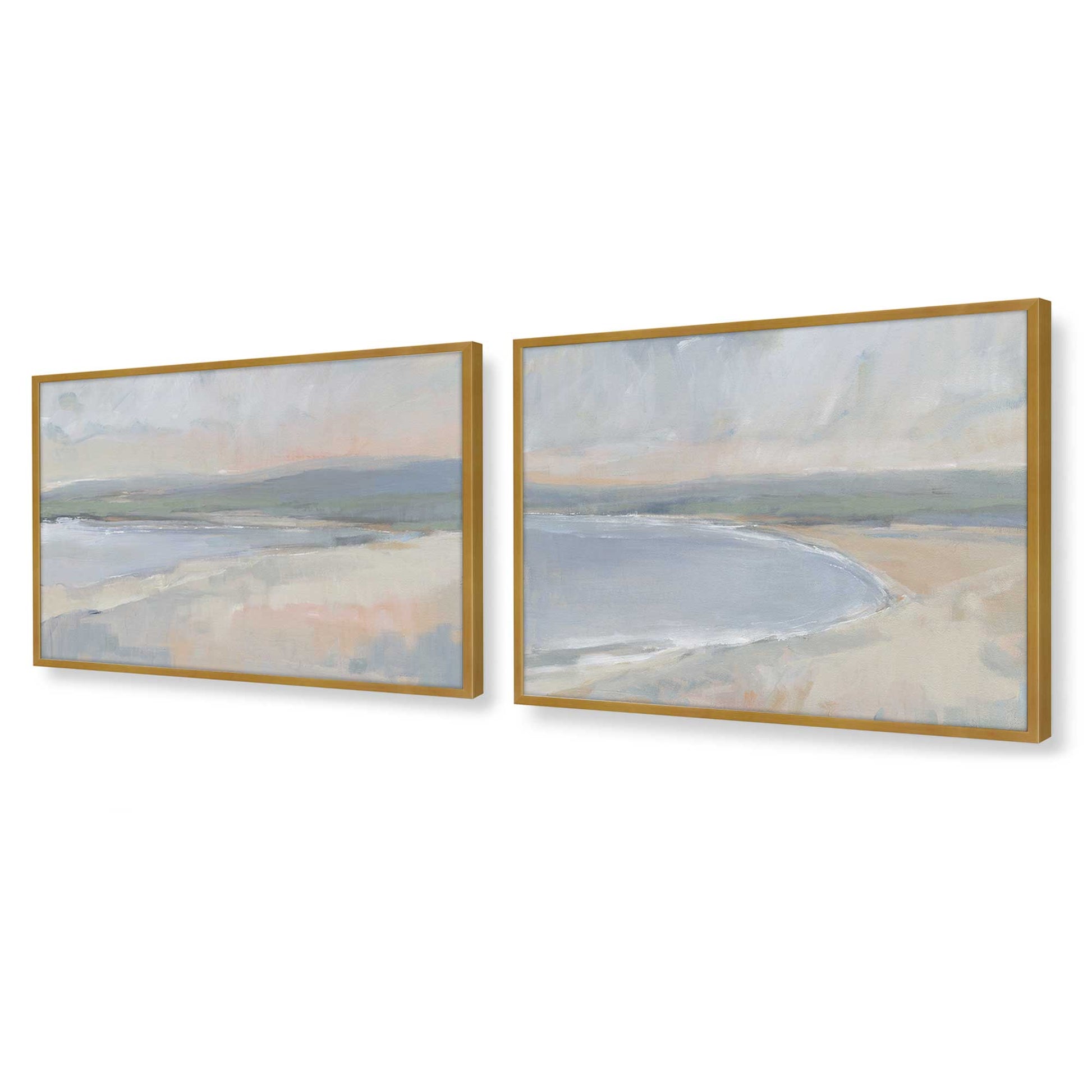 [Color:Polished Gold], Picture of art in a Polished Gold frame at an angle