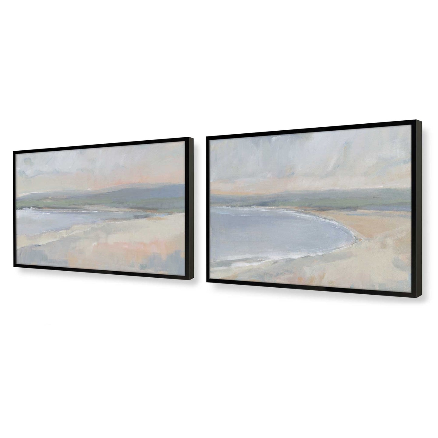 [Color:Satin Black], Picture of art in a Satin Black frame at an angle