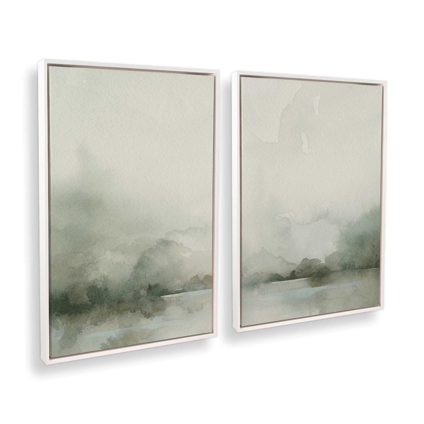 [Color:Opaque White], Picture of art in a White frame at an angle