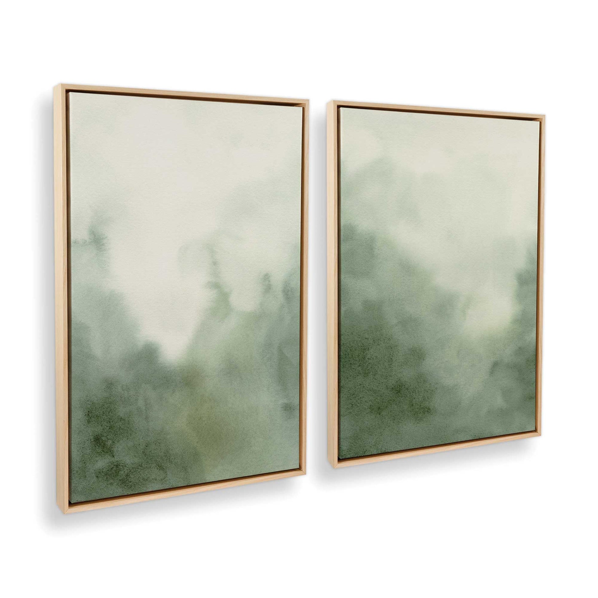 [Color:American Maple], Picture of art in a American Maple frame at an angle