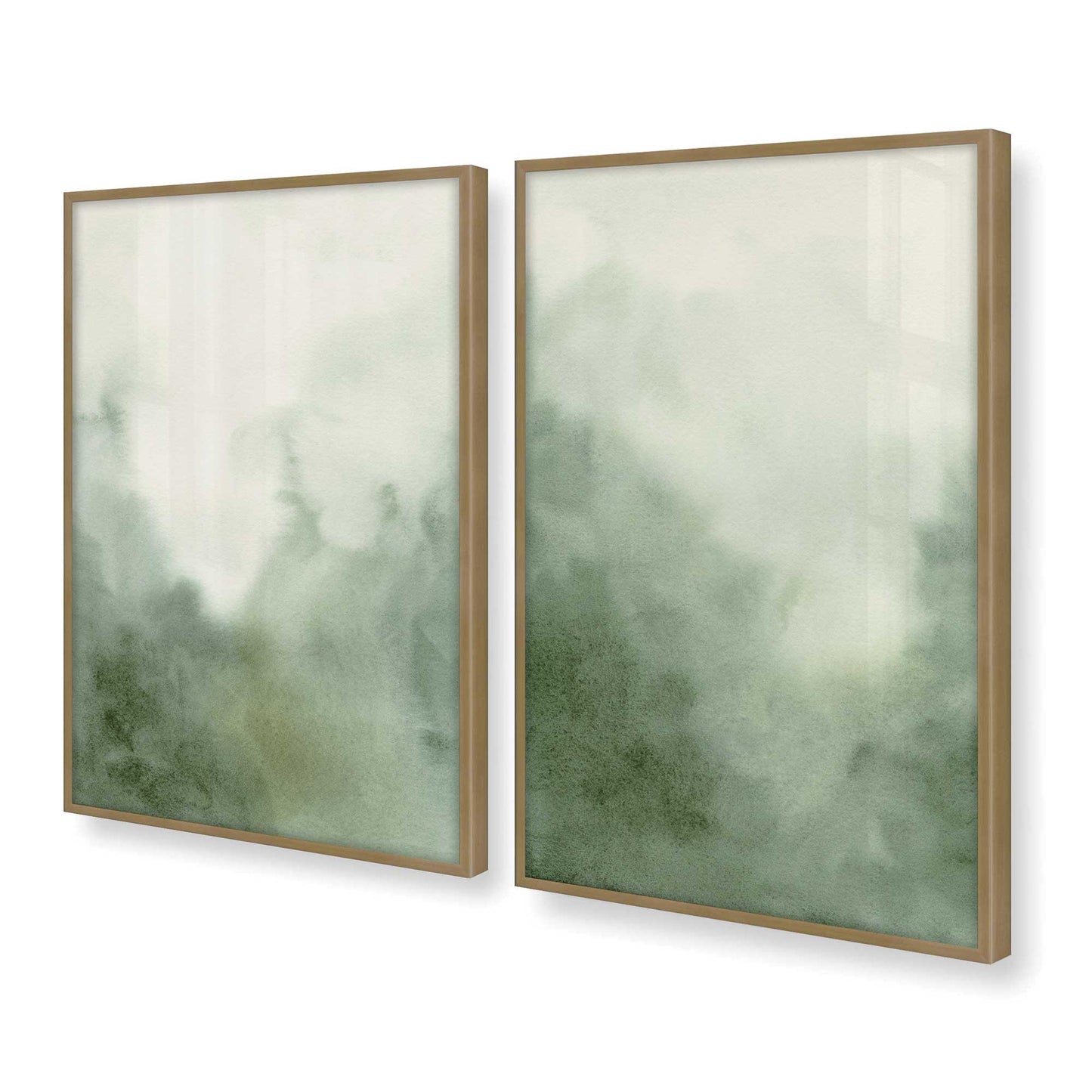 [Color:Brushed Gold], Picture of art in a Brushed Gold frame at an angle