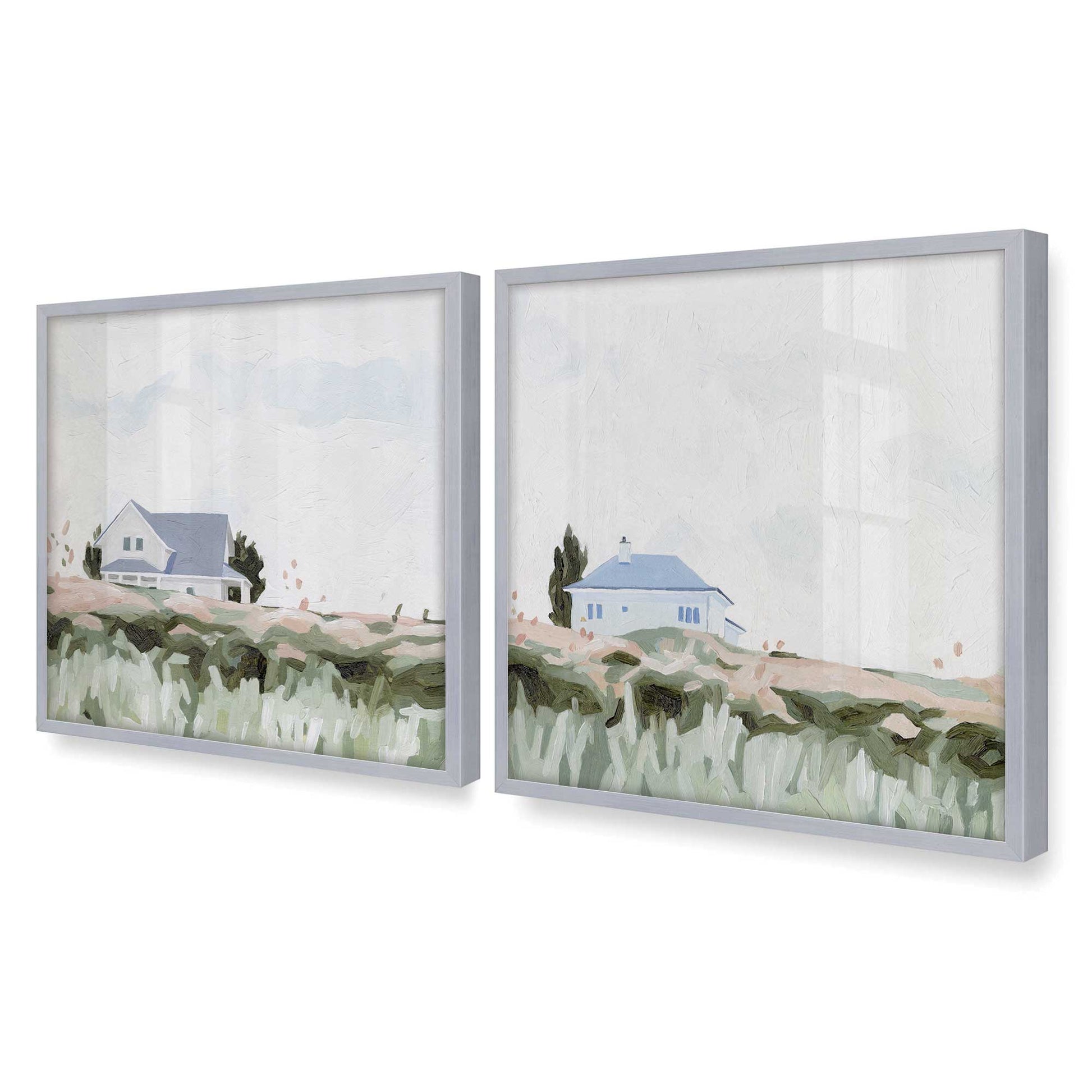 [Color:Polished Chrome], Picture of art in a Polished Chrome frame of the corner