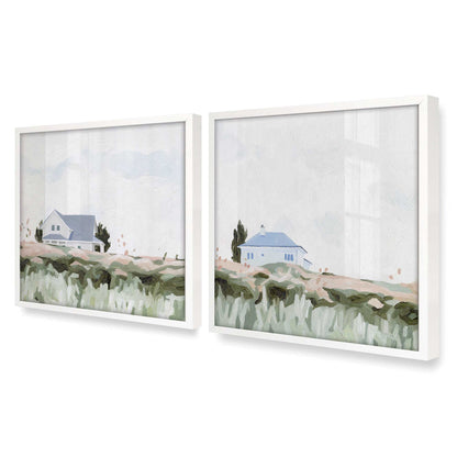 [Color:Opaque White], Picture of art in a Opaque White frame at an angle