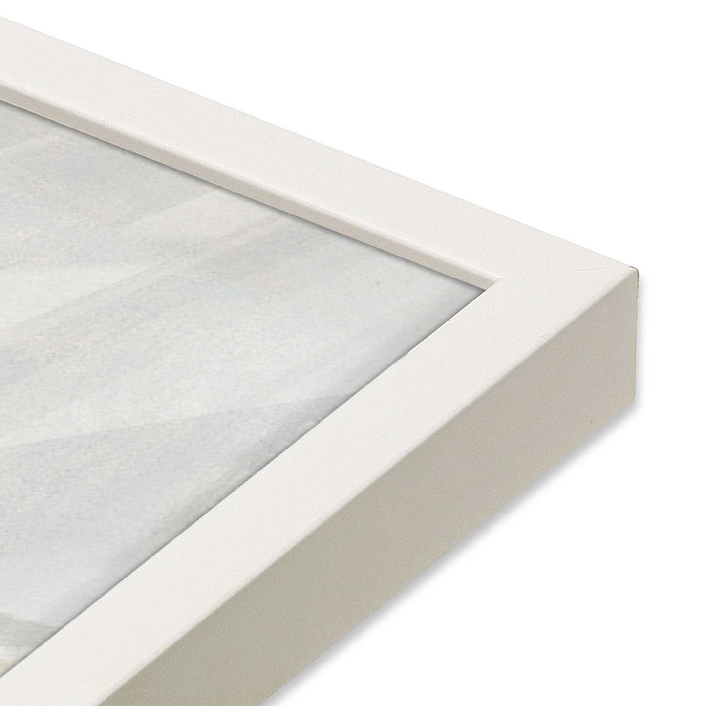 [Color:Opaque White], Picture of art in a Opaque White frame of the corner