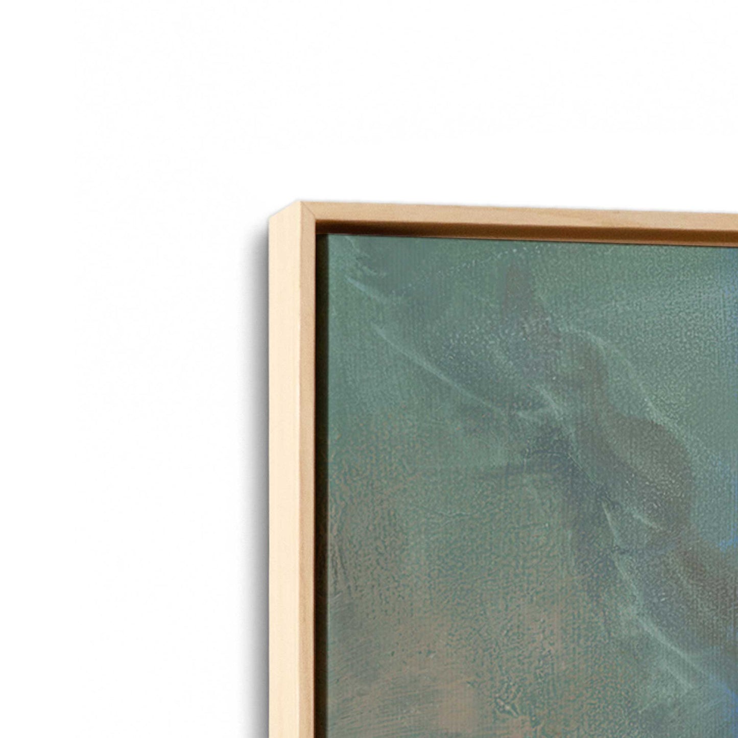 [Color:American Maple], Picture of art in a American Maple frame at an angle