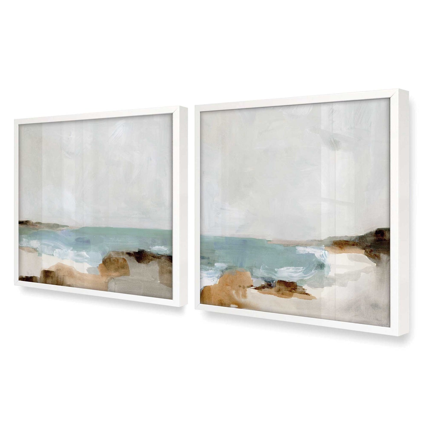 [Color:Opaque White], Picture of art in a Opaque White frame at an angle