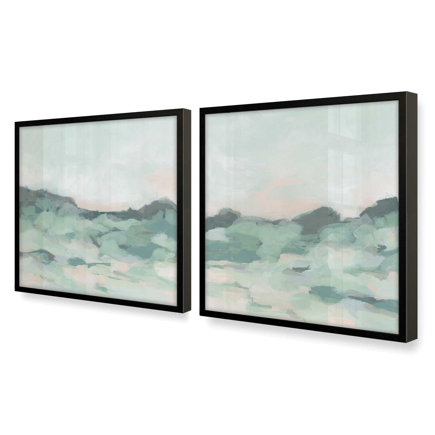 [Color:Satin Black], Picture of art in a Satin Black frame at an angle