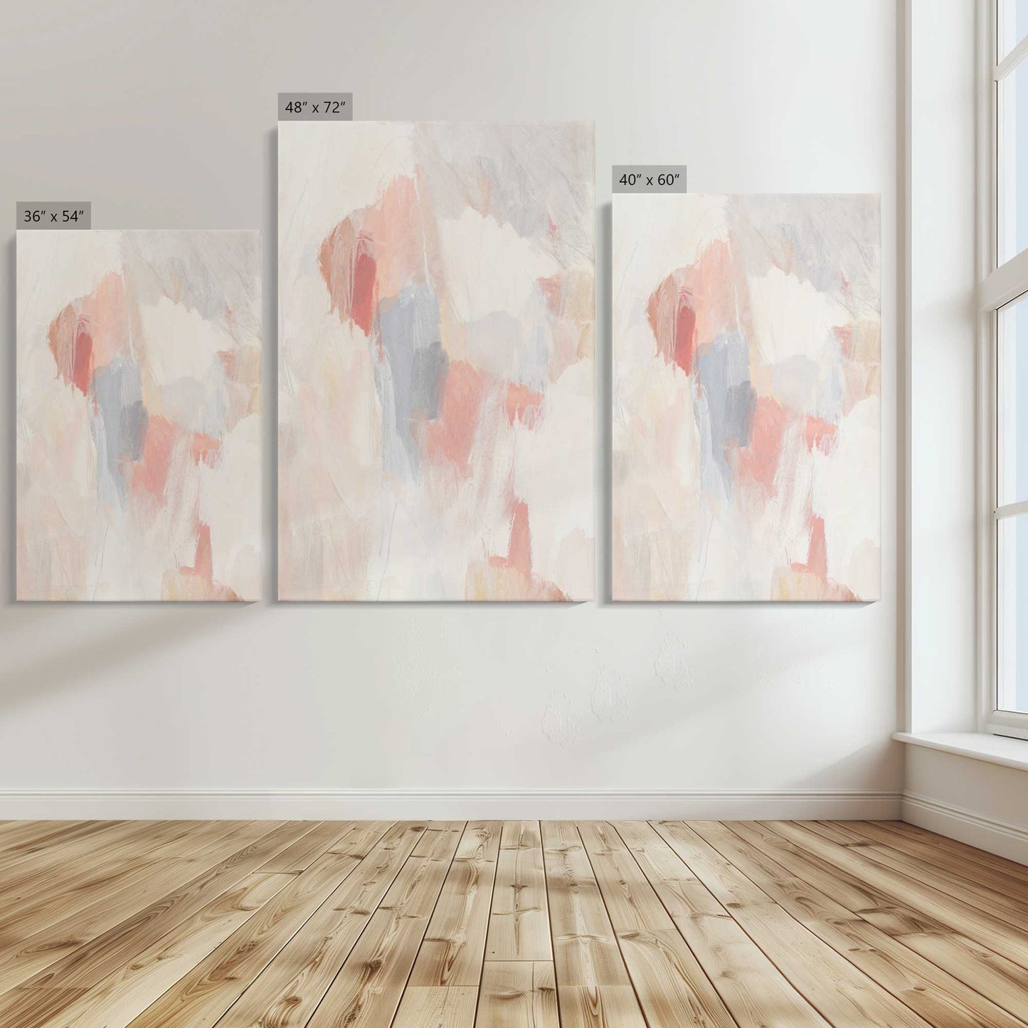 [Color:Stretched Canvas], Image showing the size comparisons
