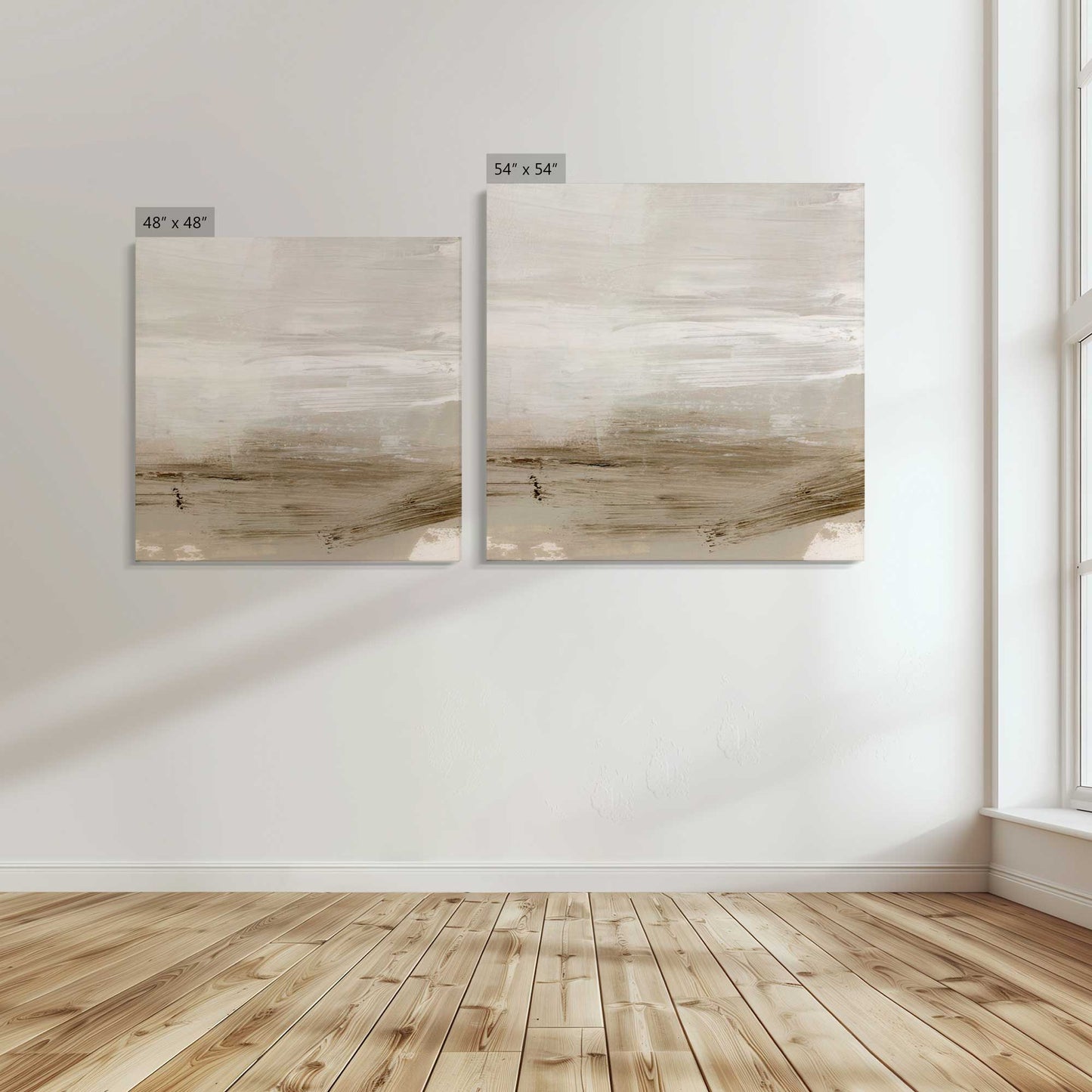 [Color:Stretched Canvas], Image showing the size comparisons